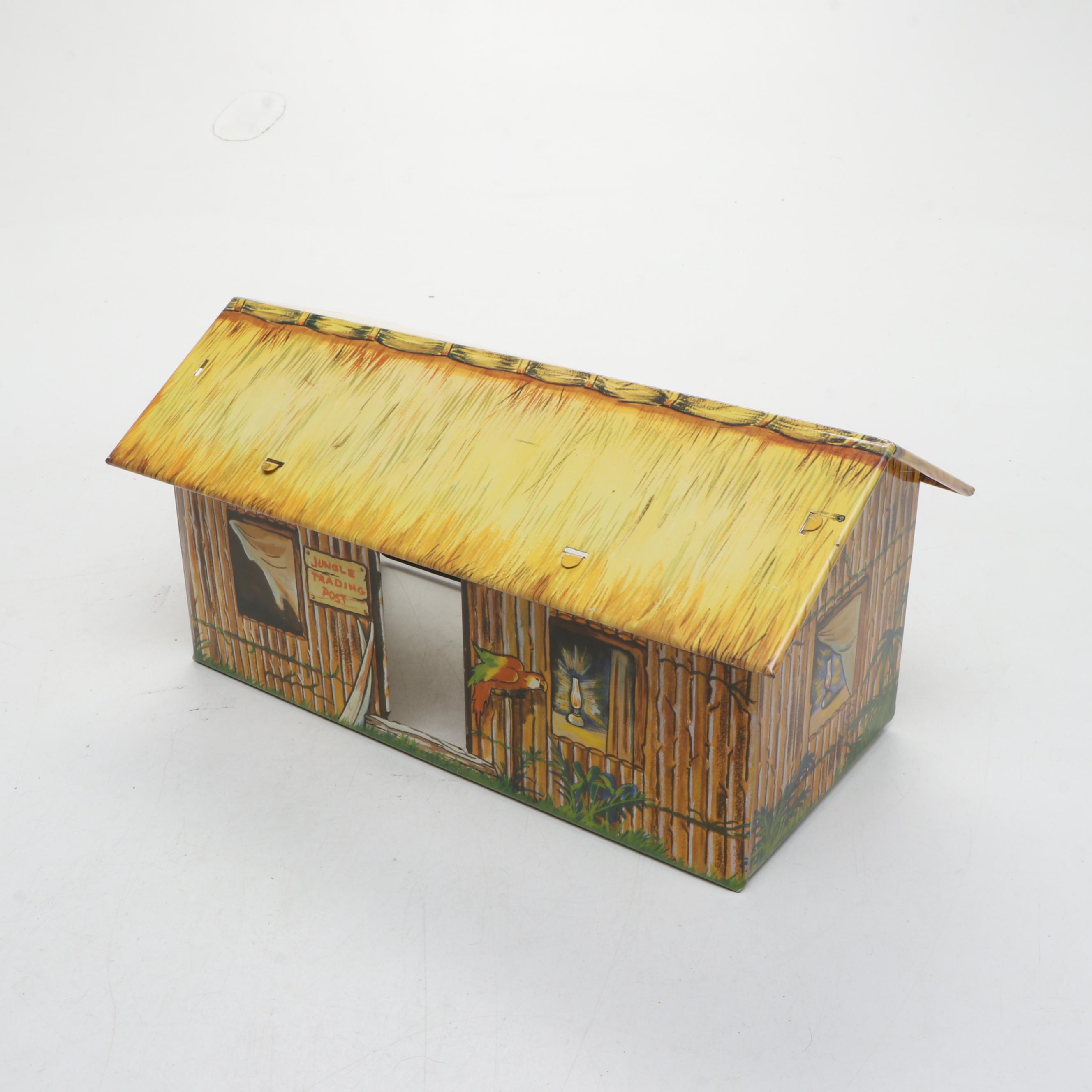 Marx Jungle Trading Post And Animals with More Plastic Scenery and Figures