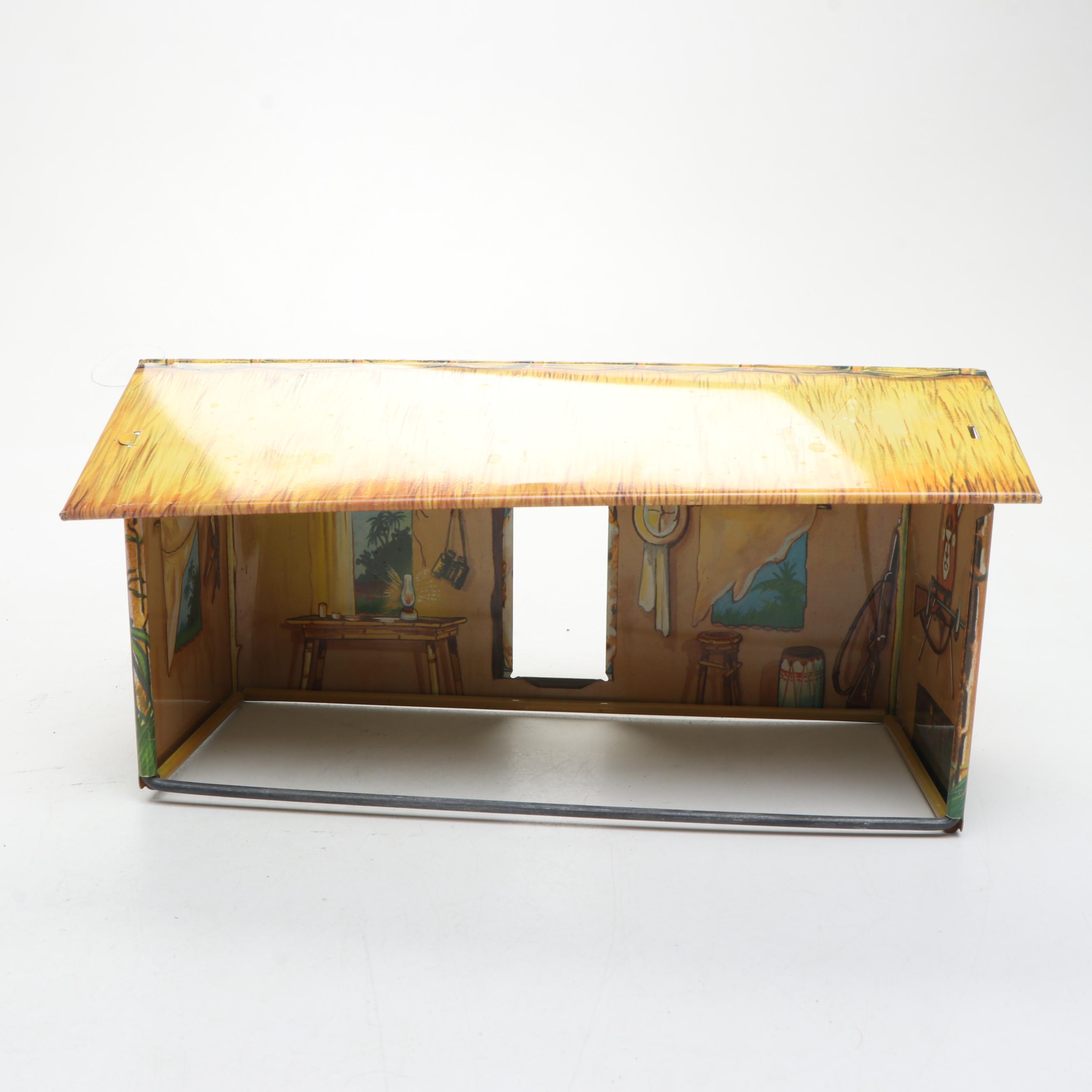 Marx Jungle Trading Post And Animals with More Plastic Scenery and Figures