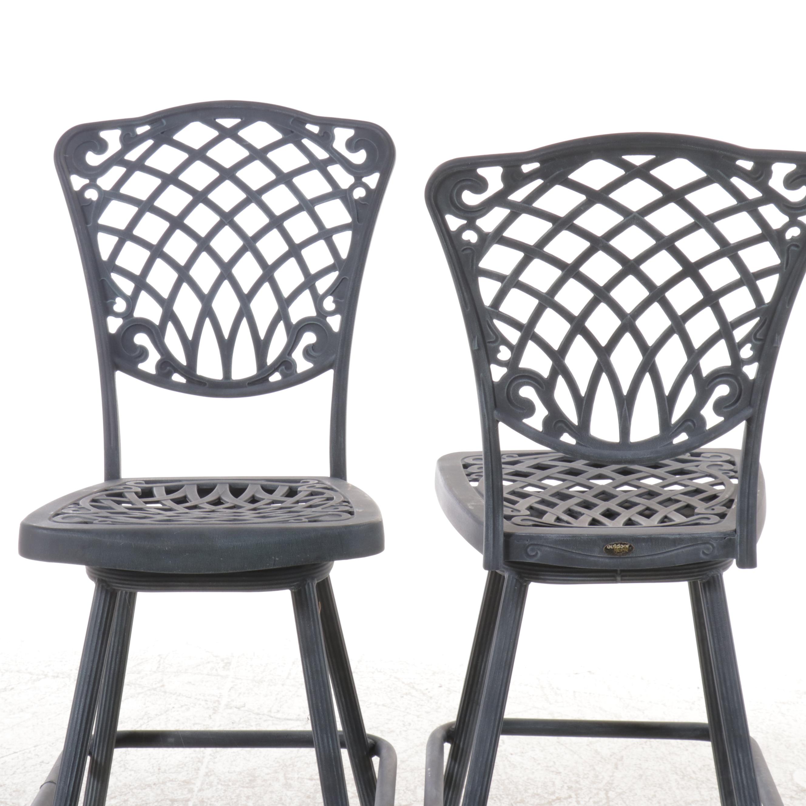 Pair of Outdoor Lifestyle Aluminum Barstools