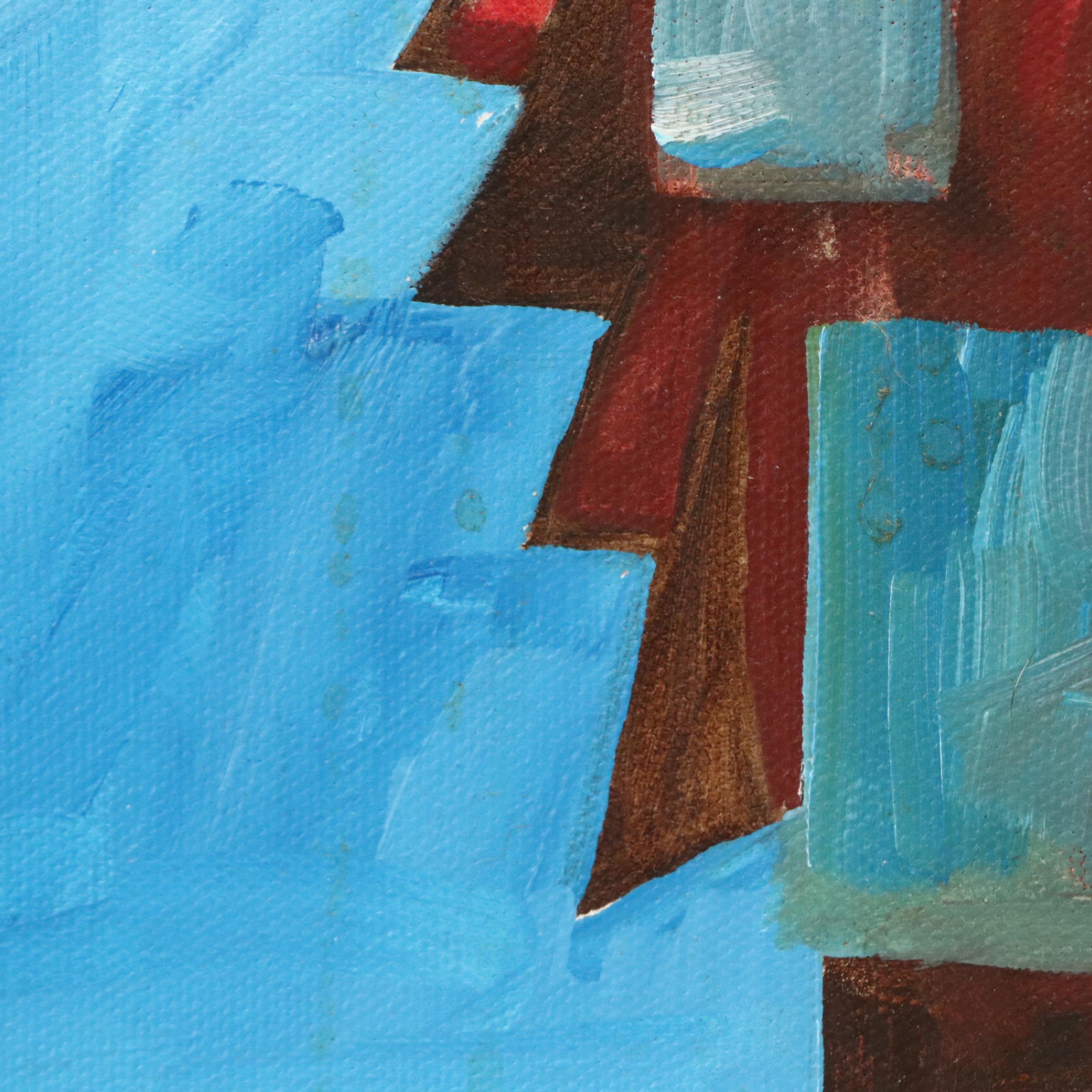 Jimi Jones Acrylic Painting of Bedouin Dancer