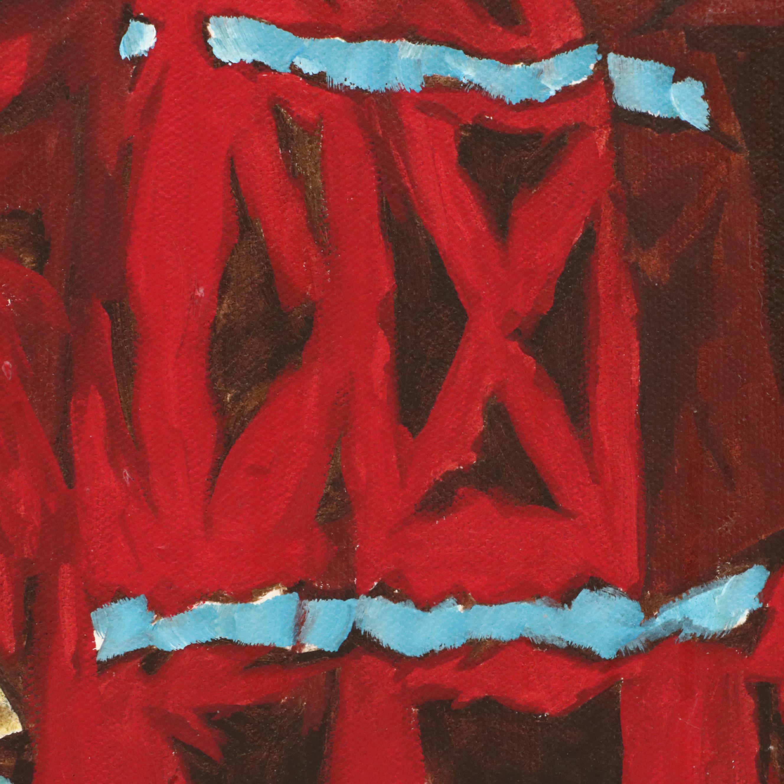 Jimi Jones Acrylic Painting of Bedouin Dancer