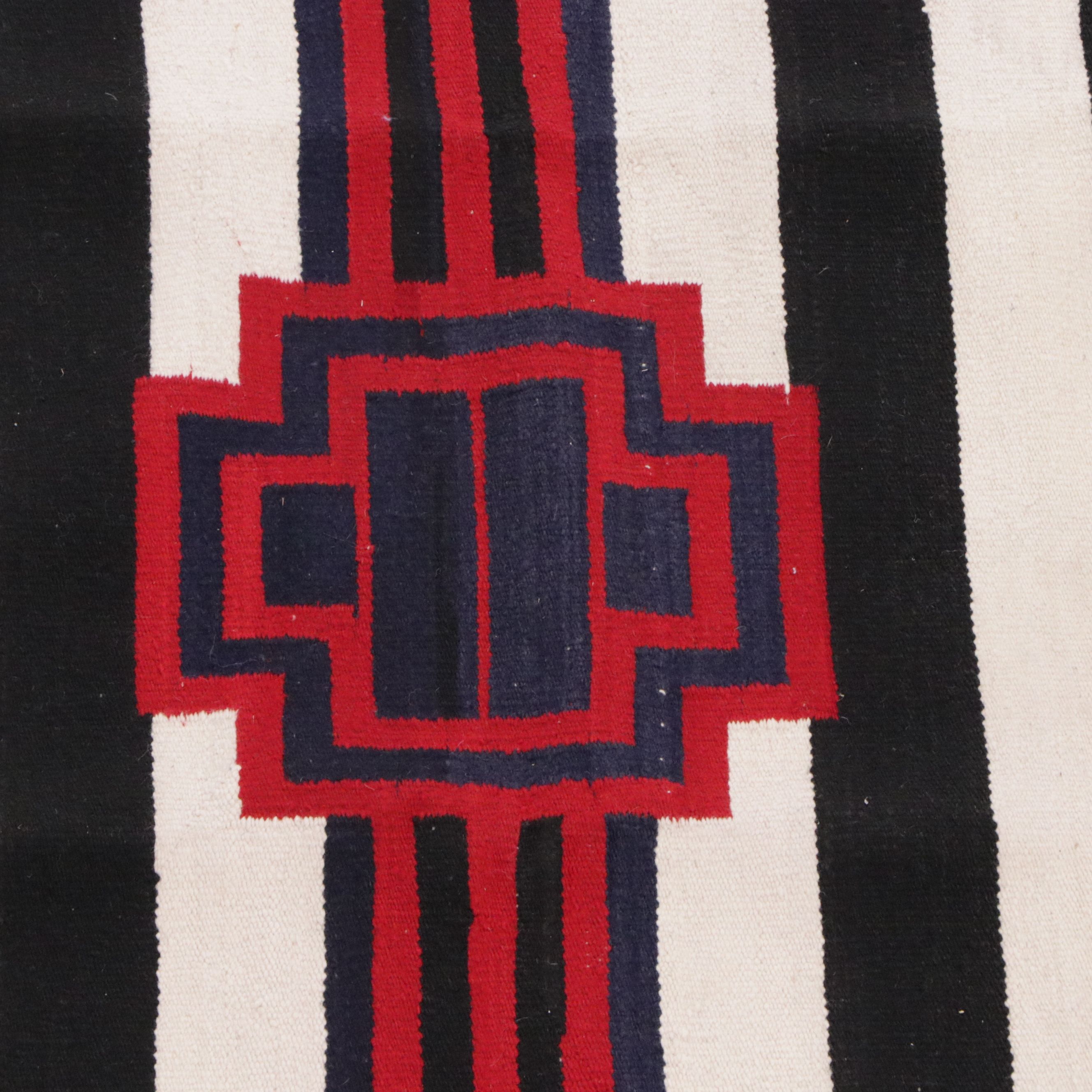 4'5 x 6'6 Handwoven Navajo Third Phase Chief's Blanket Style Area Rug