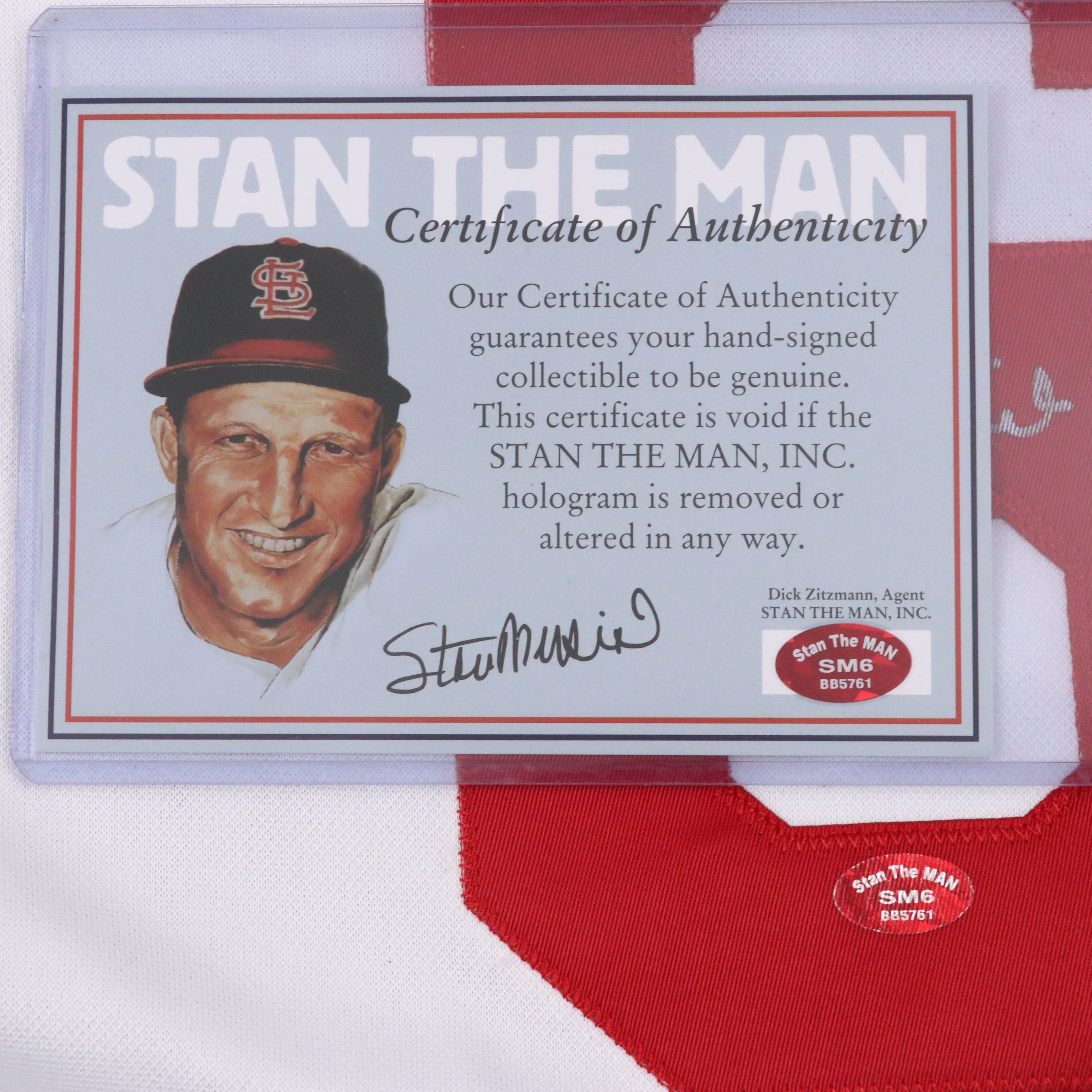 Stan Musial Signed St. Louis Cardinals Majestic Baseball Jersey