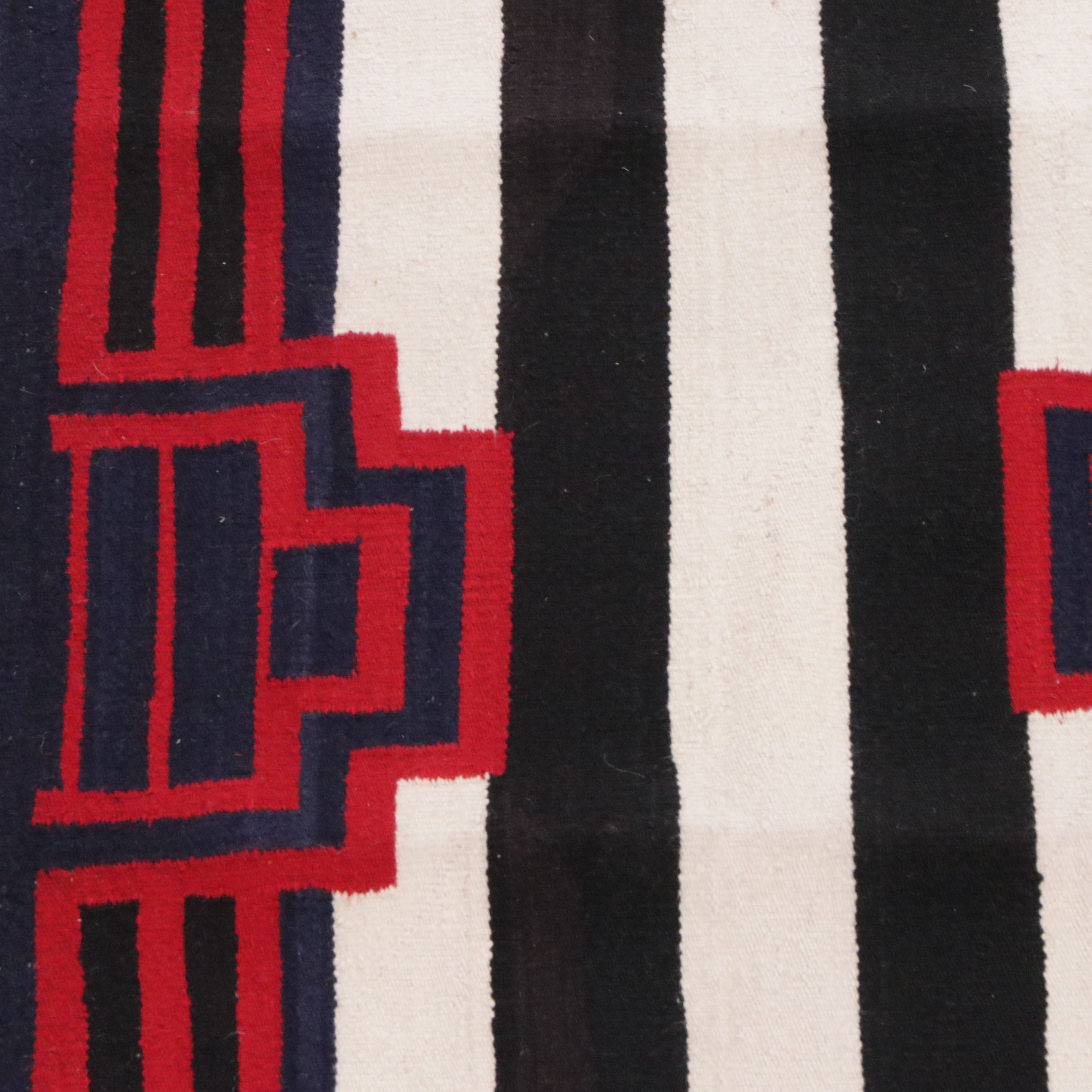 4'5 x 6'6 Handwoven Navajo Third Phase Chief's Blanket Style Area Rug