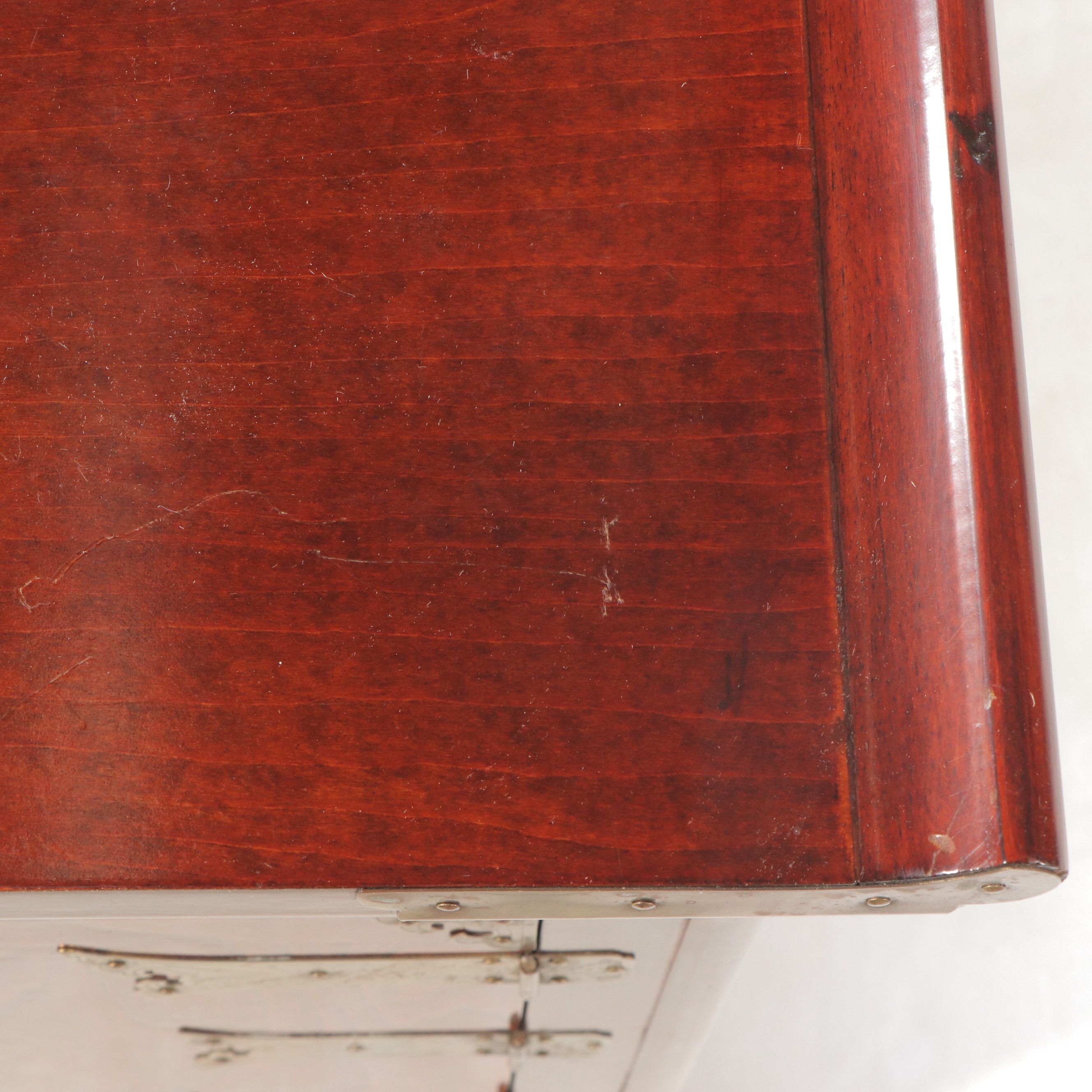 Korean Morijang Nightstand with Brass Accents