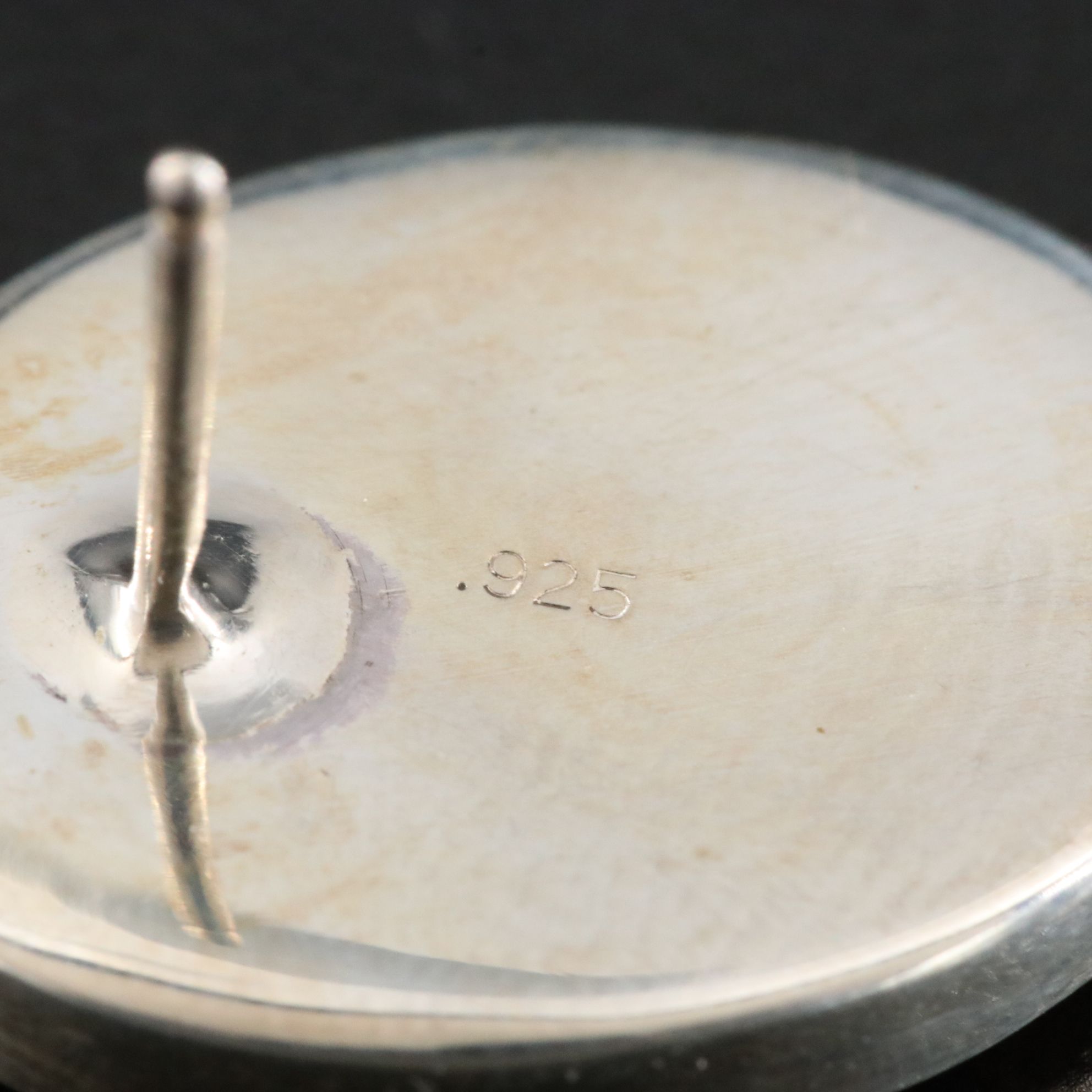 Sterling Inlay Earrings Featuring Mother of Pearl, Lapis Lazuli, Faux Turquoise