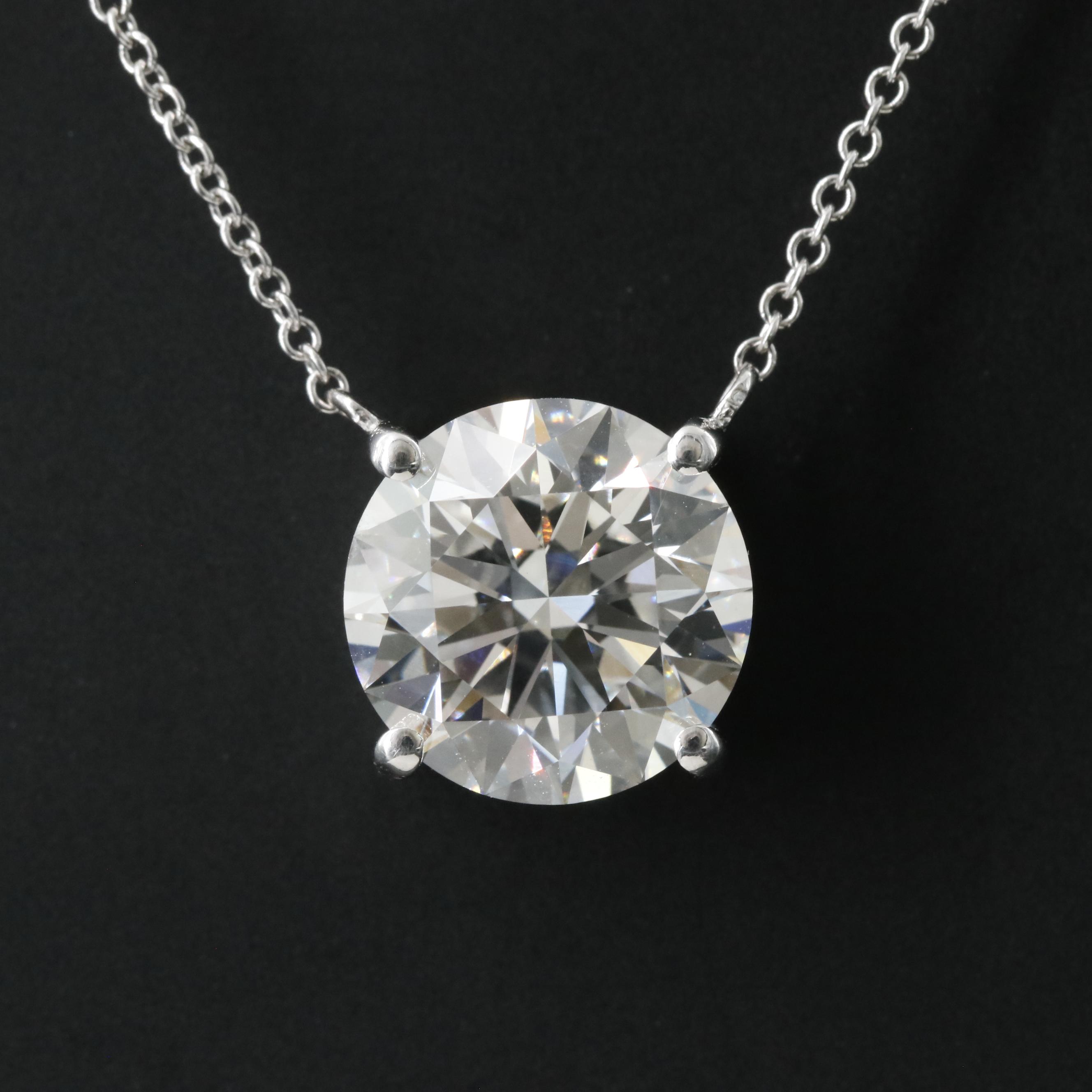 14K 4.01 CT Lab Grown Diamond Necklace with IGI Report