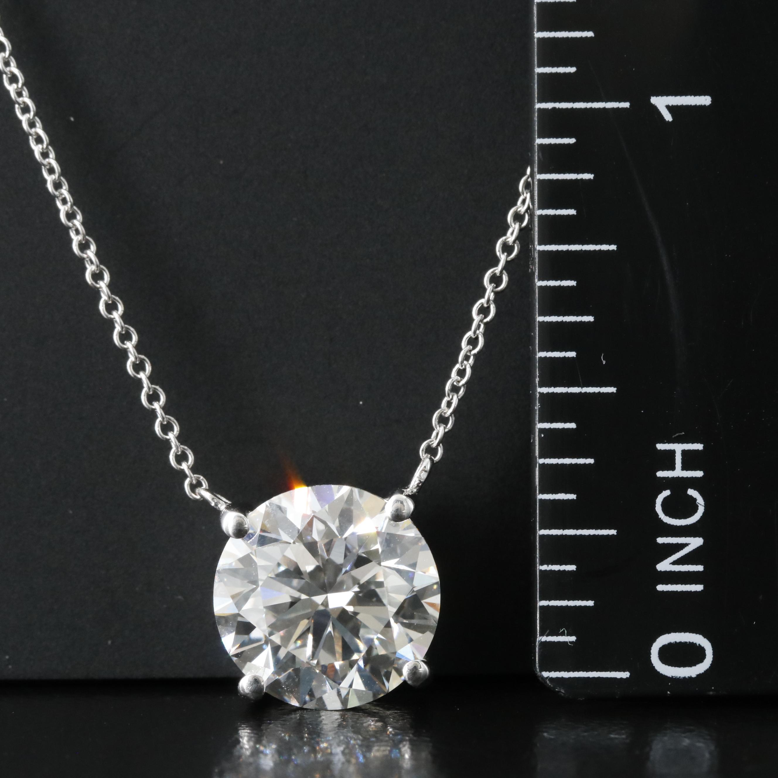 14K 4.01 CT Lab Grown Diamond Necklace with IGI Report