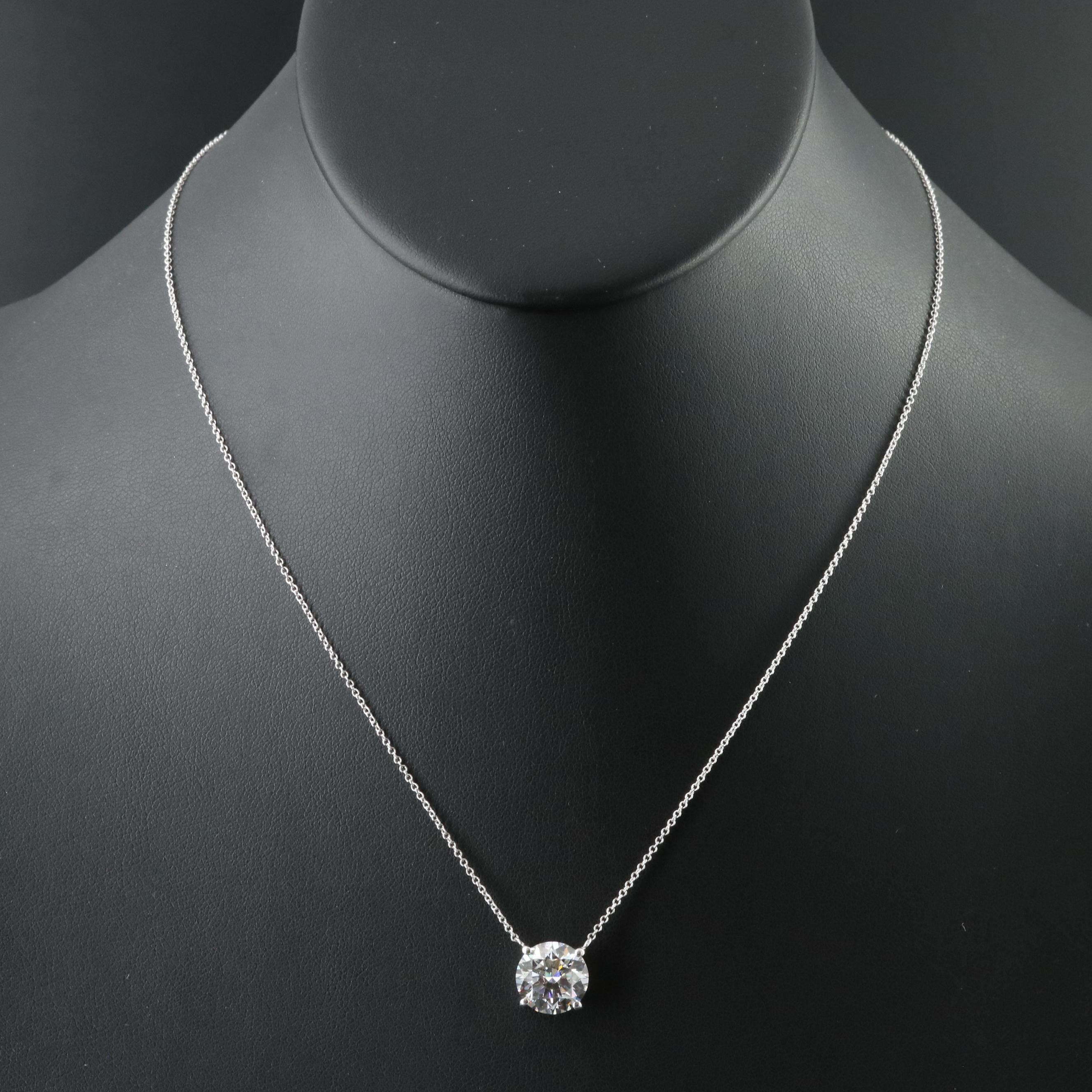 14K 4.01 CT Lab Grown Diamond Necklace with IGI Report