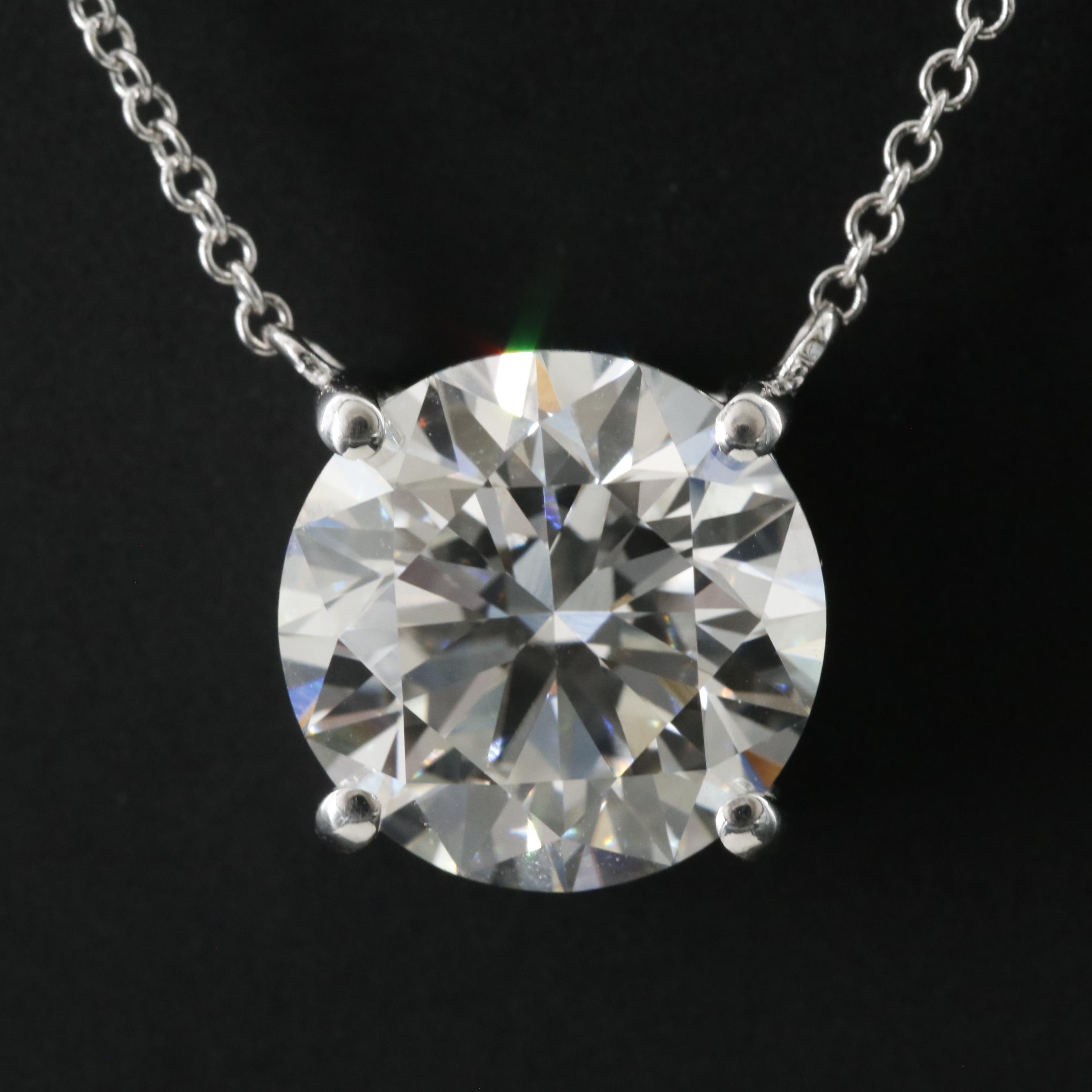 14K 4.01 CT Lab Grown Diamond Necklace with IGI Report