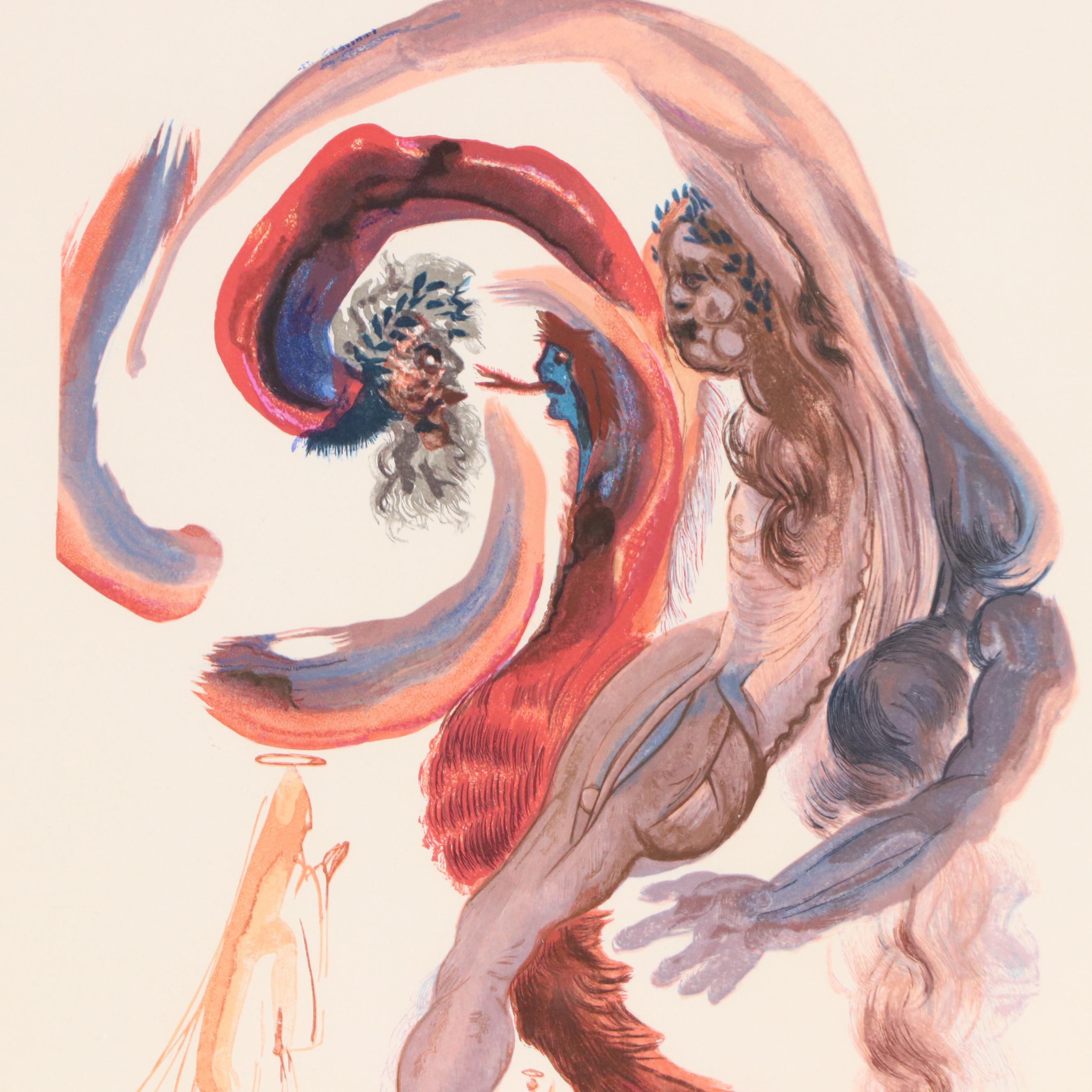 Salvador Dalí Wood Engraving "La Quatrième Corniche," 1960–1964