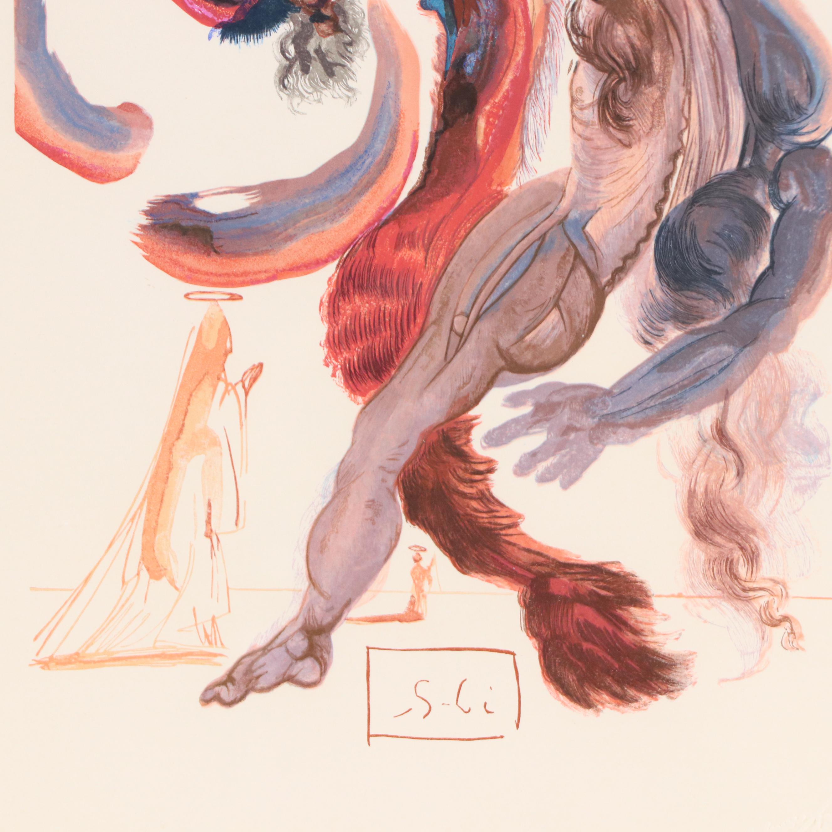 Salvador Dalí Wood Engraving "La Quatrième Corniche," 1960–1964