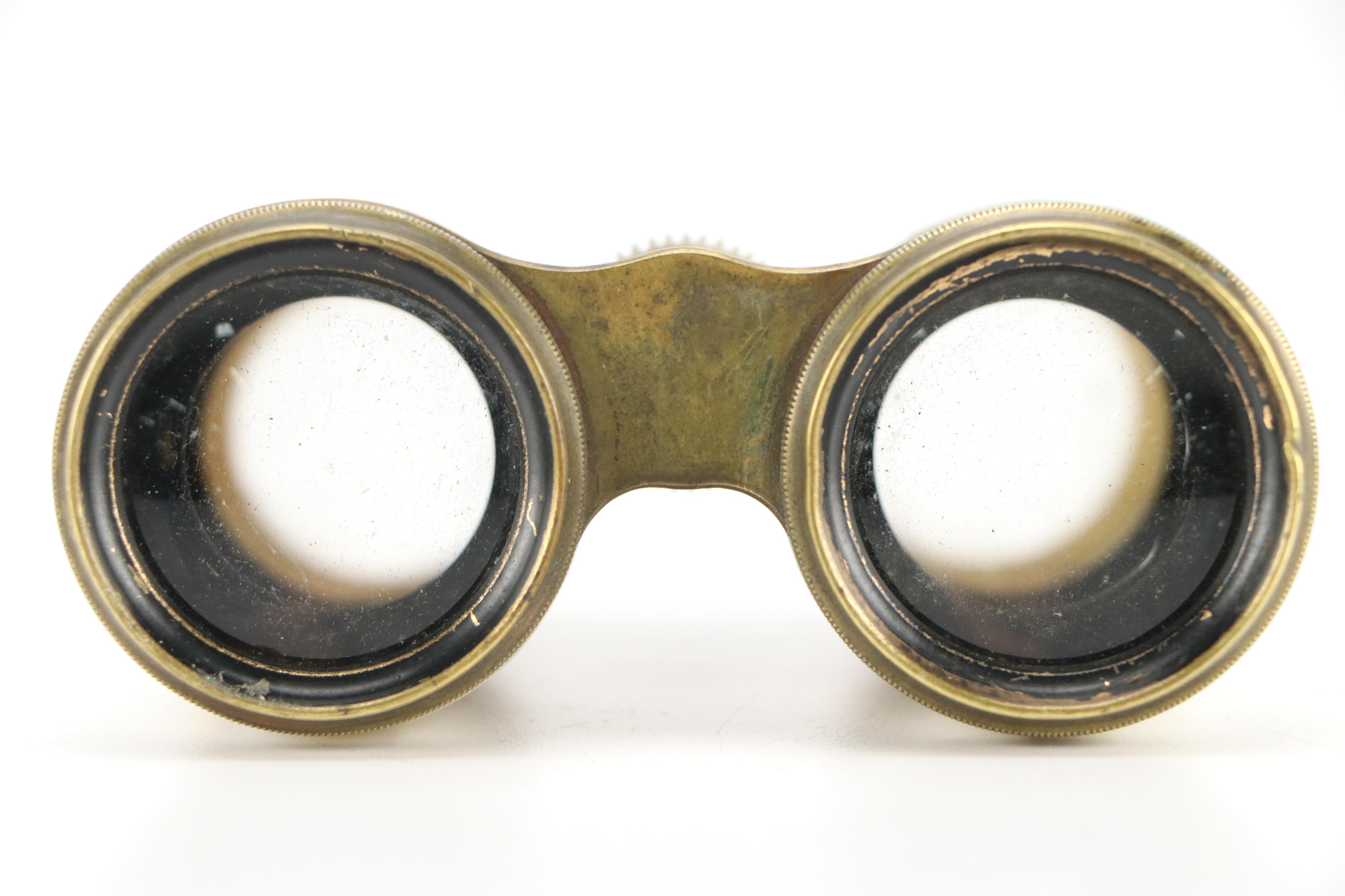 Le Marquise French Mother-of-Pearl and Brass Opera Glasses