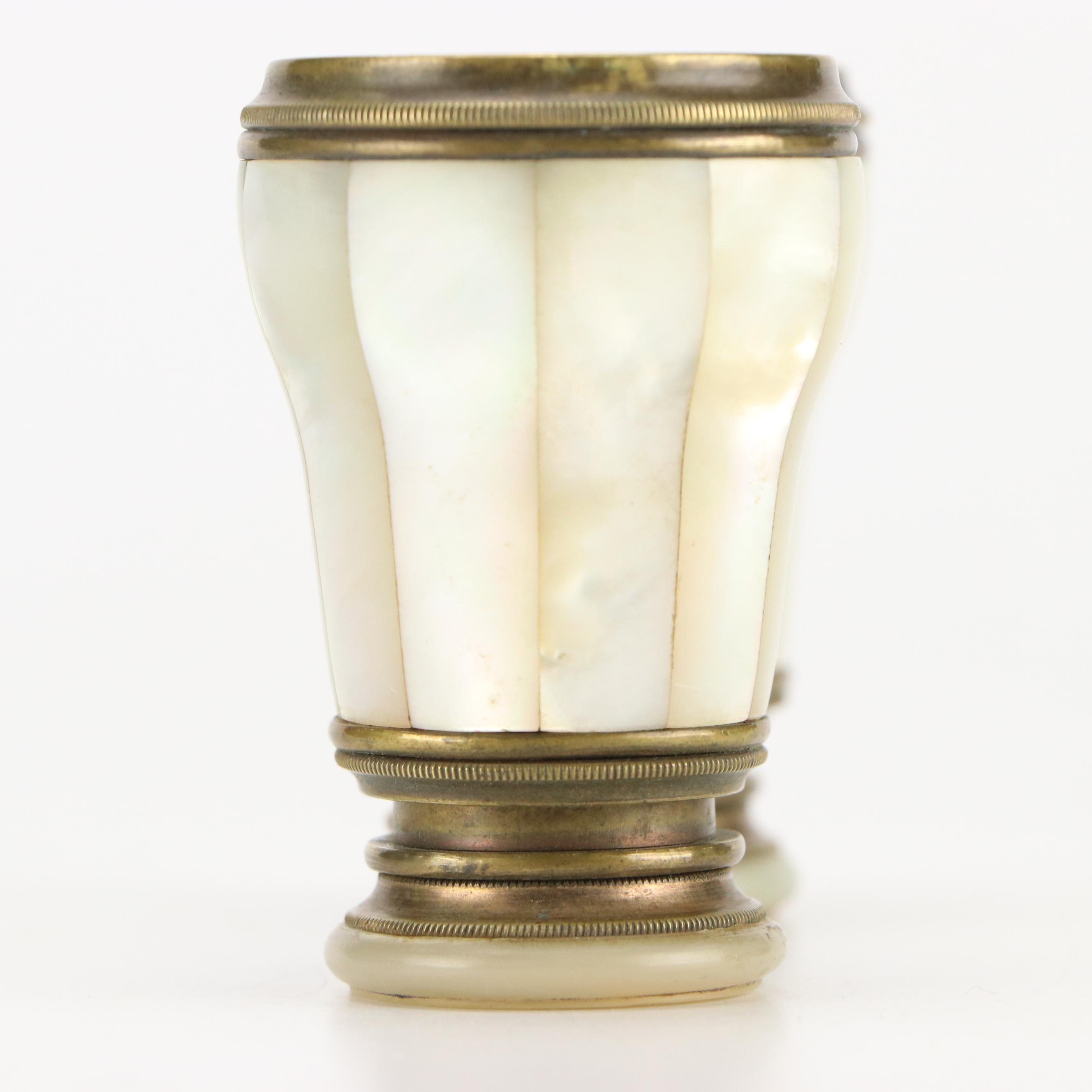 Le Marquise French Mother-of-Pearl and Brass Opera Glasses