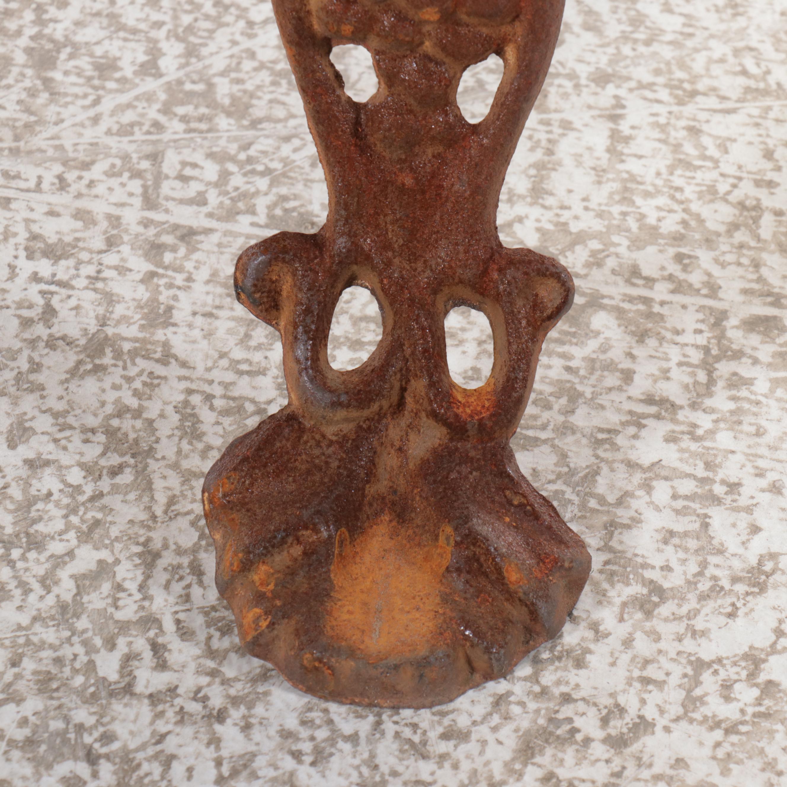 Victorian Style Cast Metal Grapevine Garden Bench, 20th Century