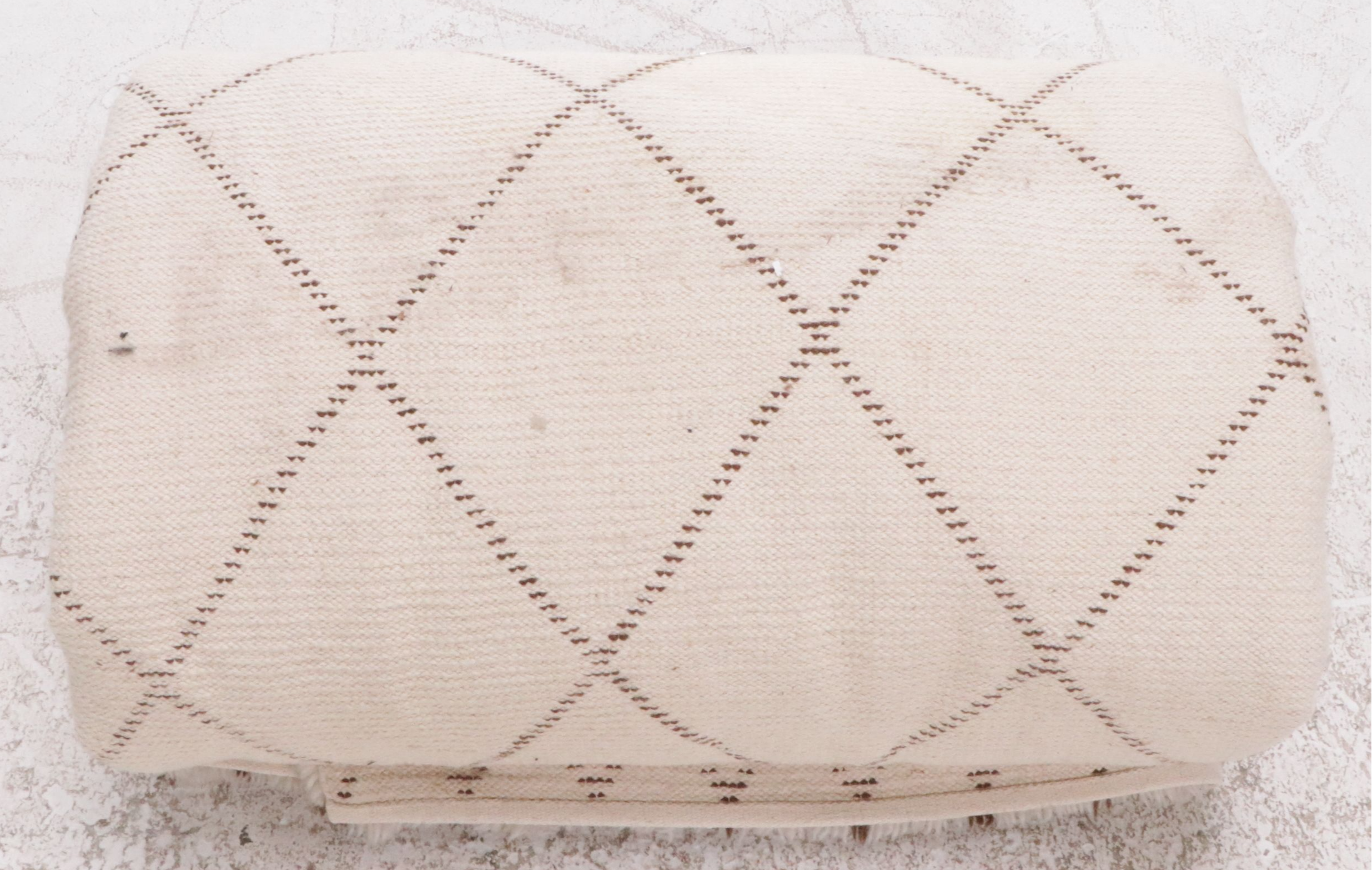 8'1 x 10'6 Hand-Knotted Contemporary Diamond Trellis Area Rug