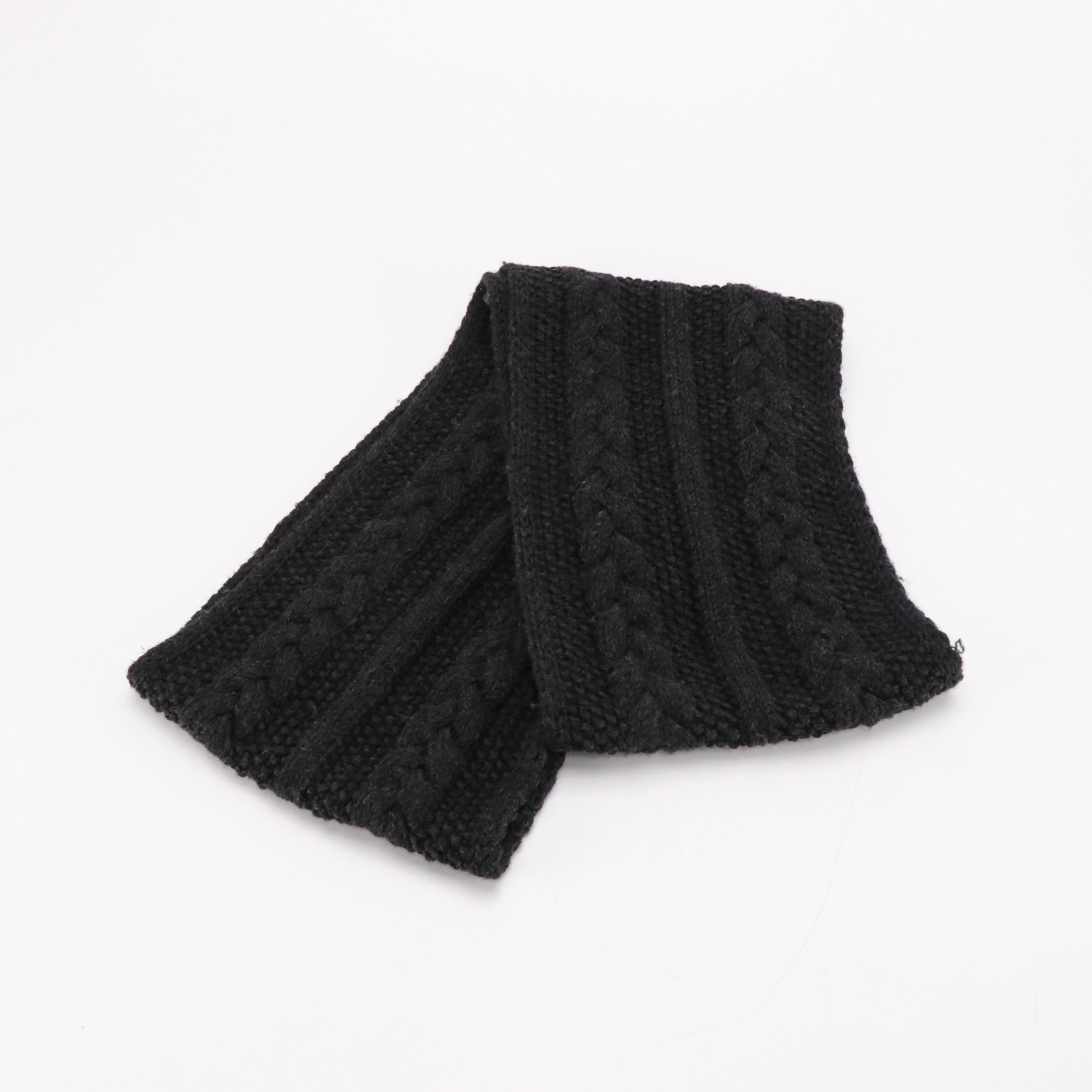 Barneys New York Cable Knit Eternity Scarf and Julia Hill Hand-Stitched Scarf