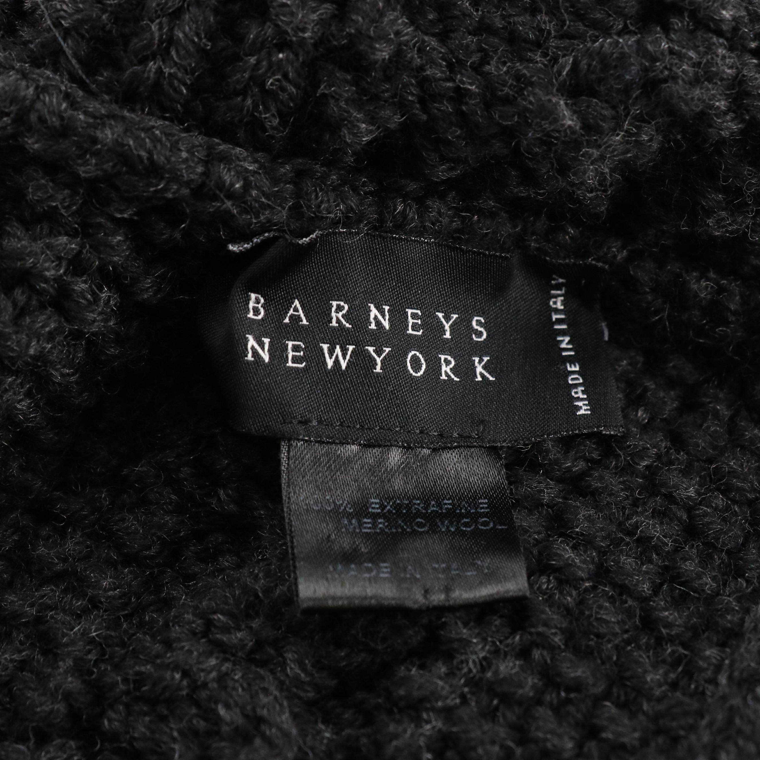Barneys New York Cable Knit Eternity Scarf and Julia Hill Hand-Stitched Scarf
