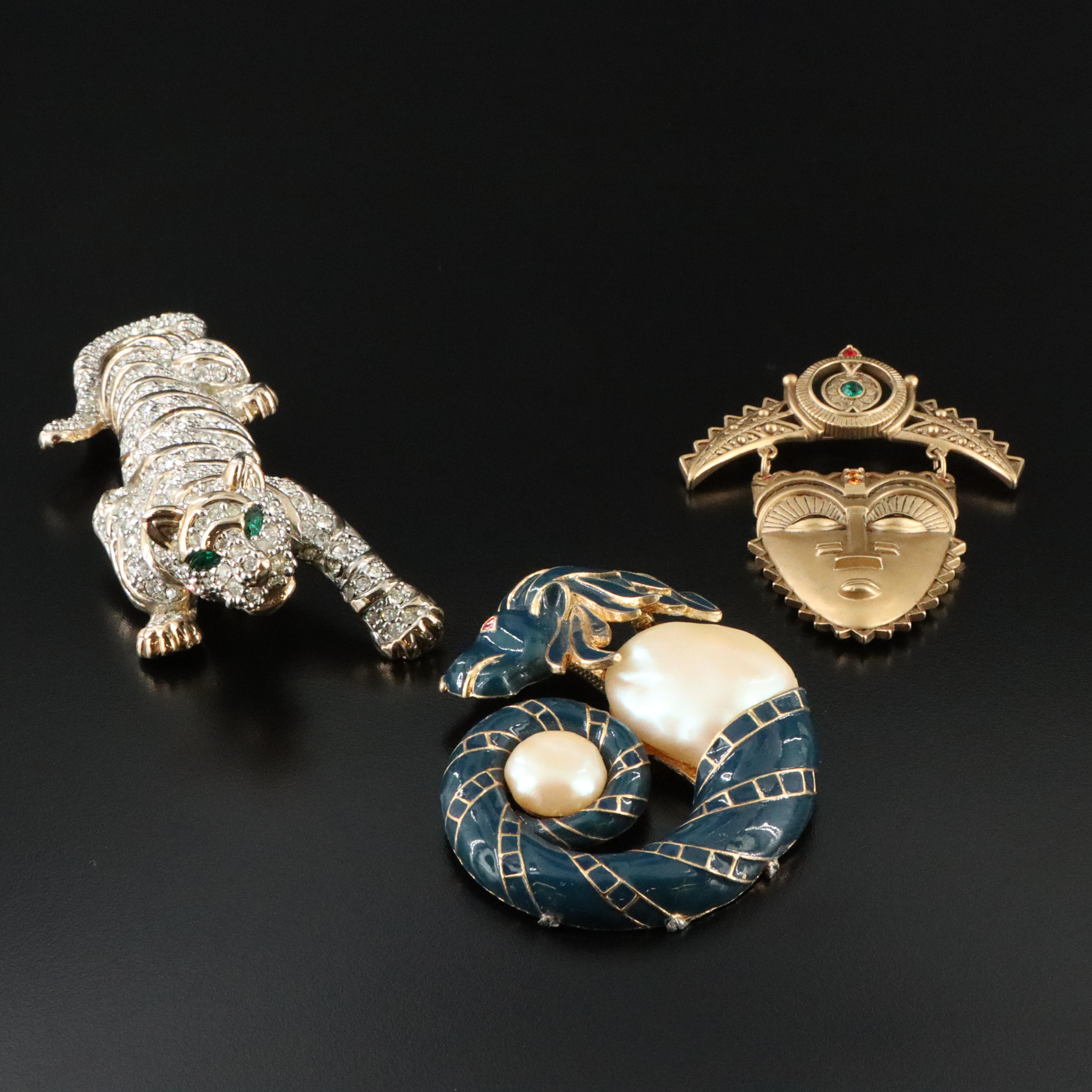 Faux Gemstone Brooch Collection