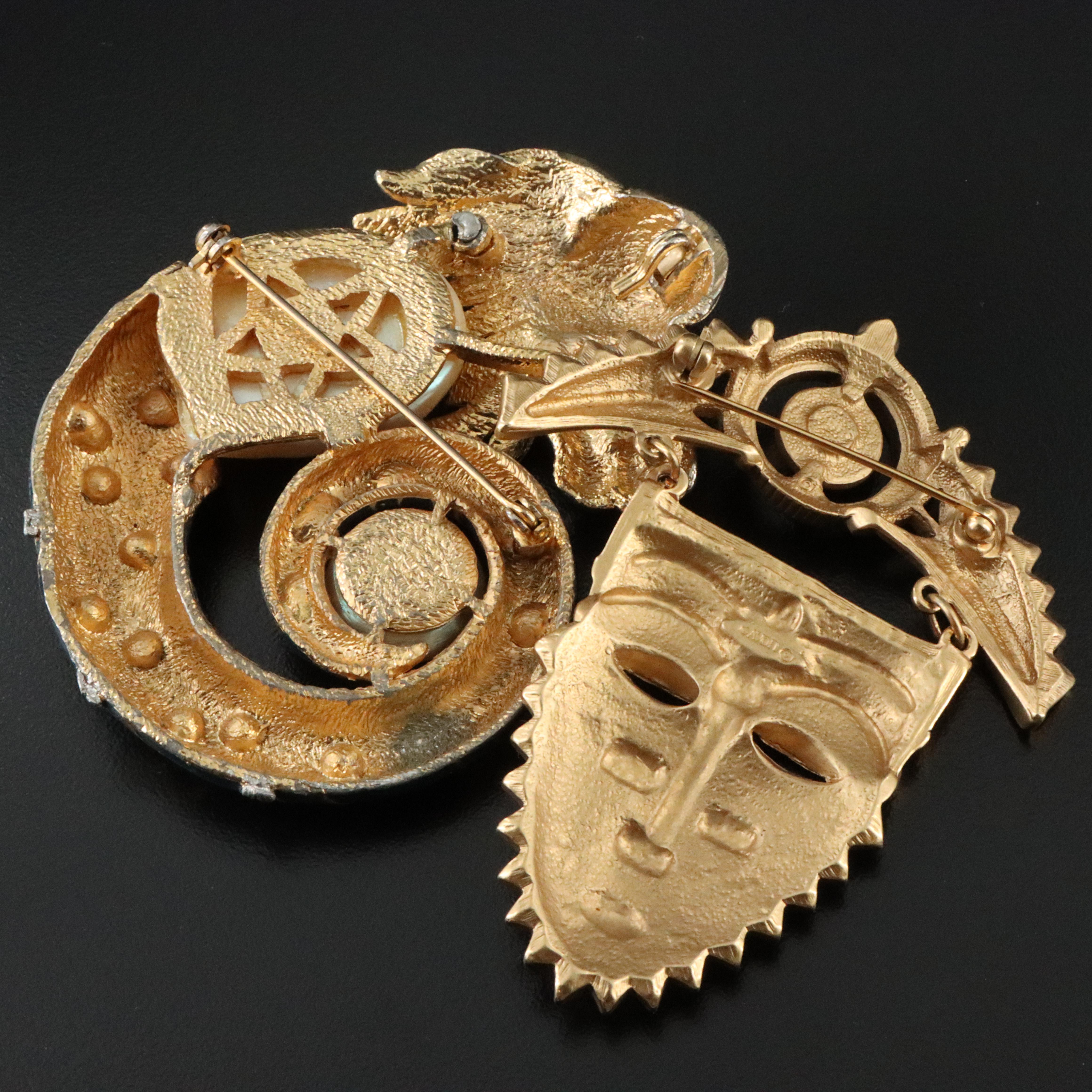 Faux Gemstone Brooch Collection