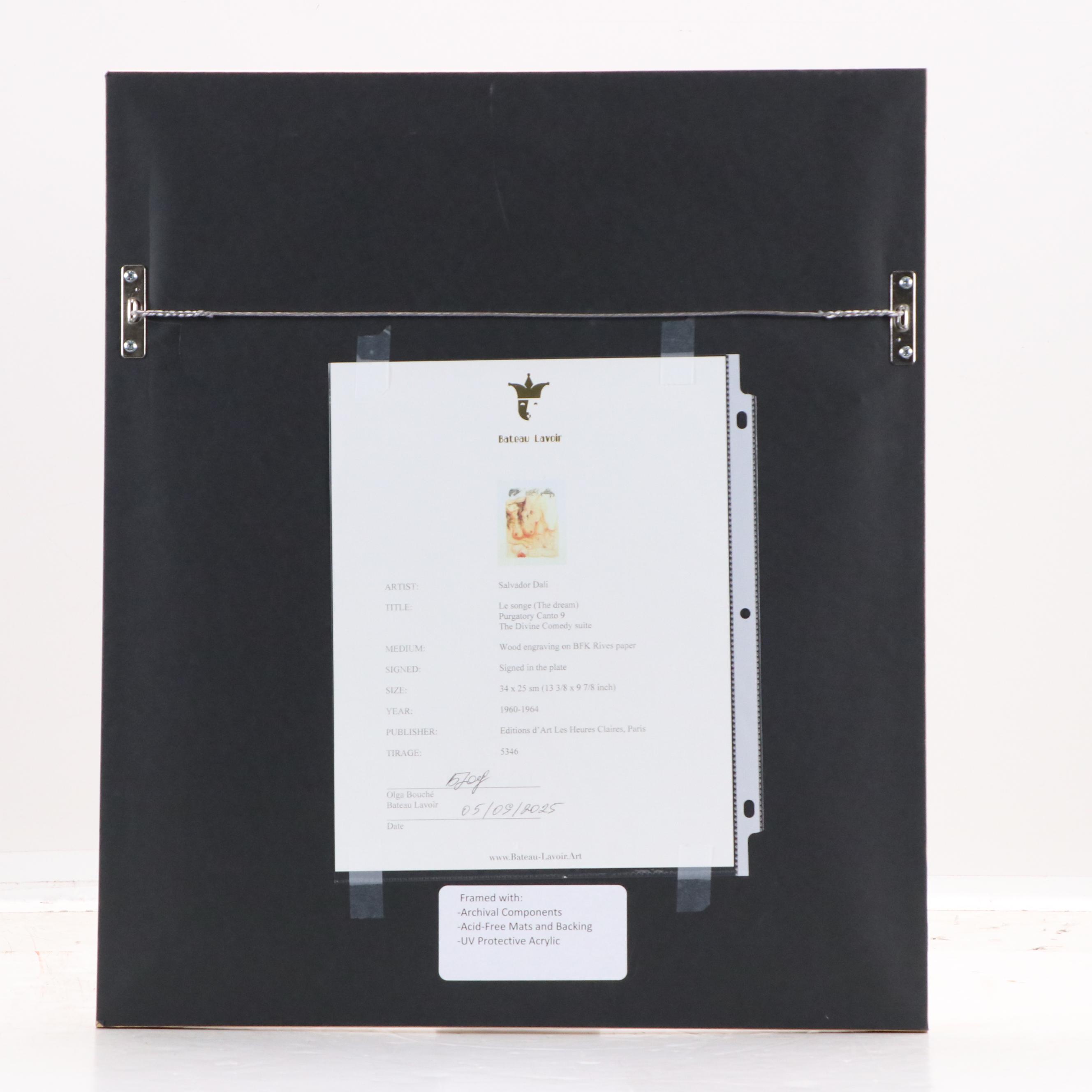 Salvador Dalí Wood Engraving "Le Songe," 1960–1964