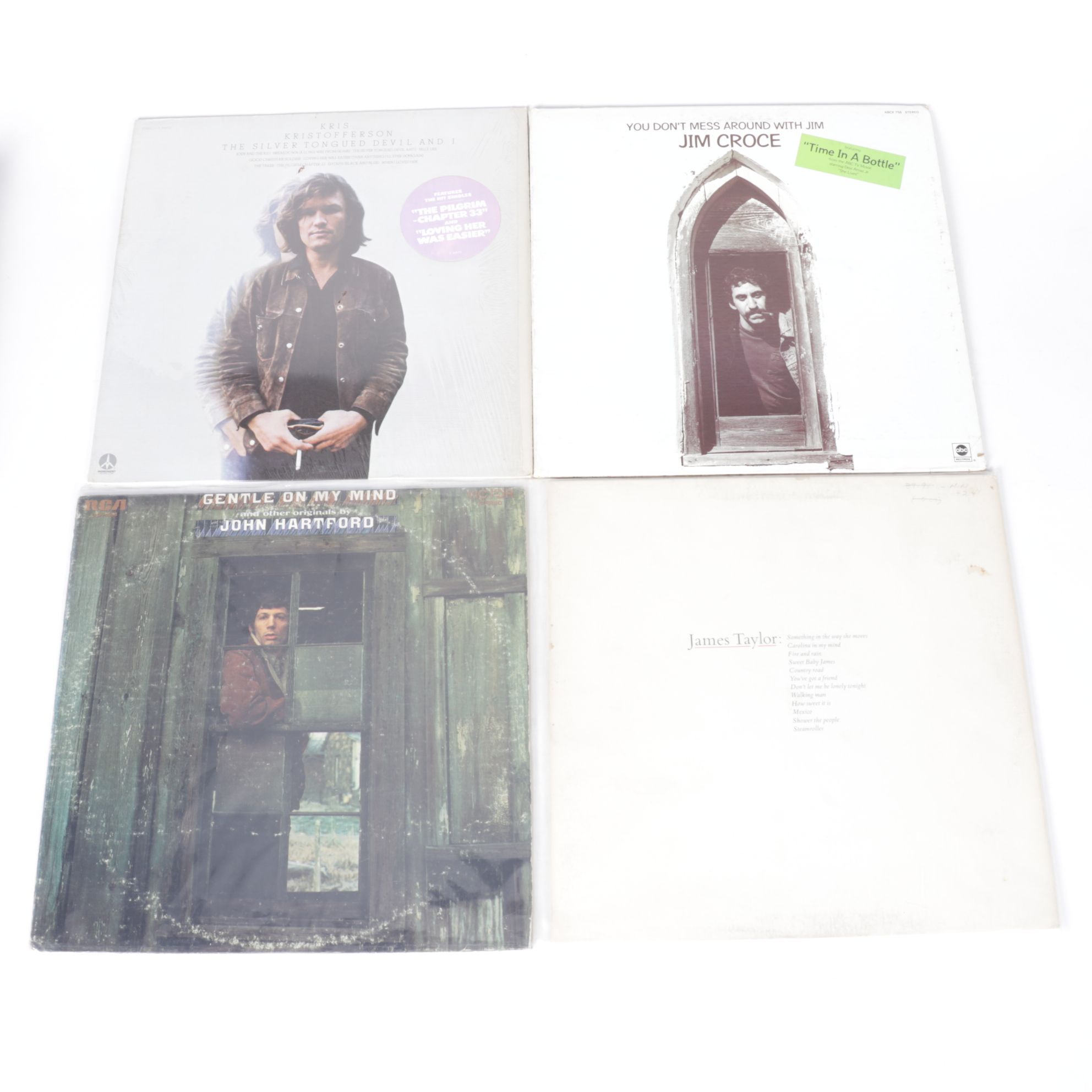 Jim Croce, Kris Kristofferson, James Taylor and Other Bluegrass Vinyl Records
