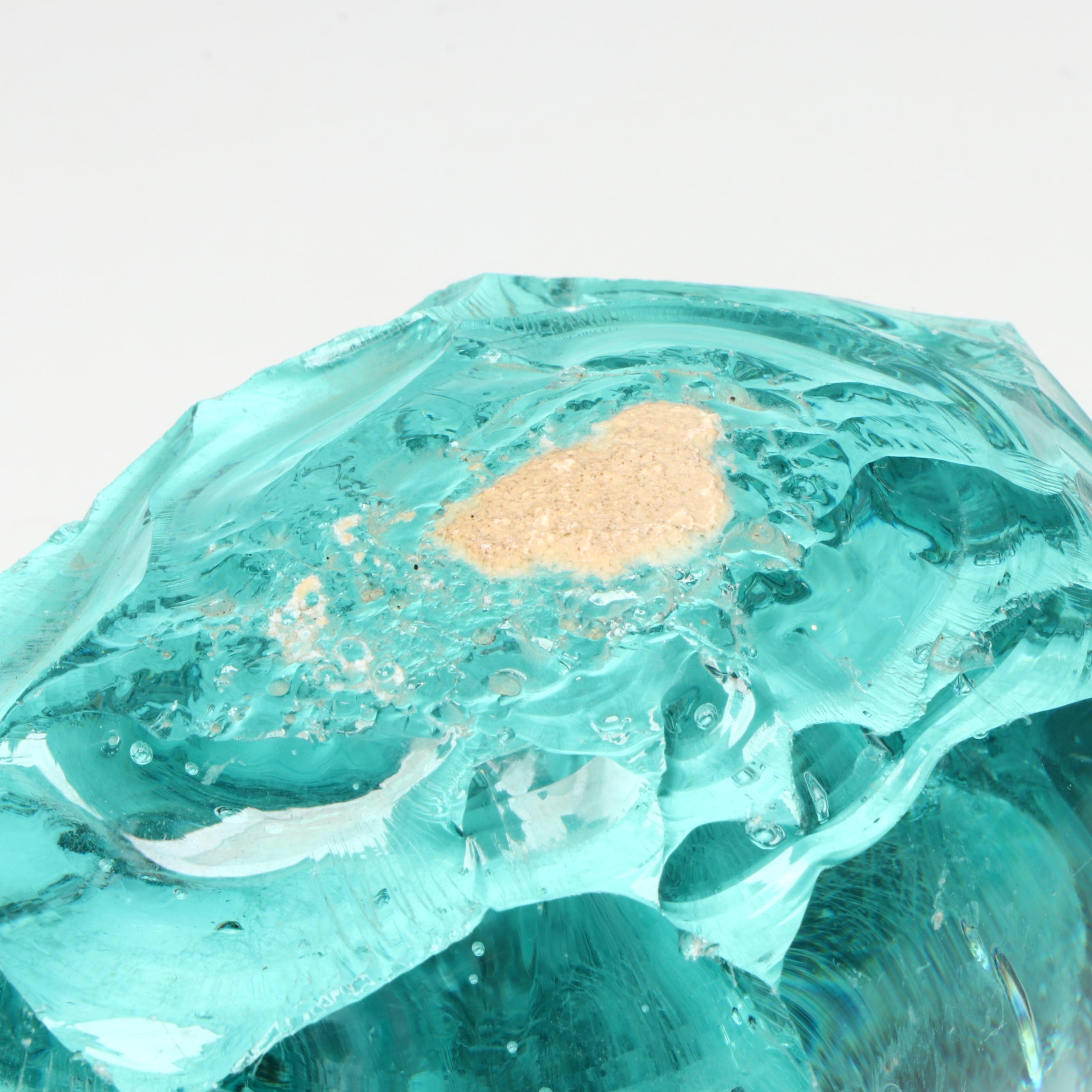 Antique Bennington Clay Marble with Vintage Glass Marbles and Glass Cullet