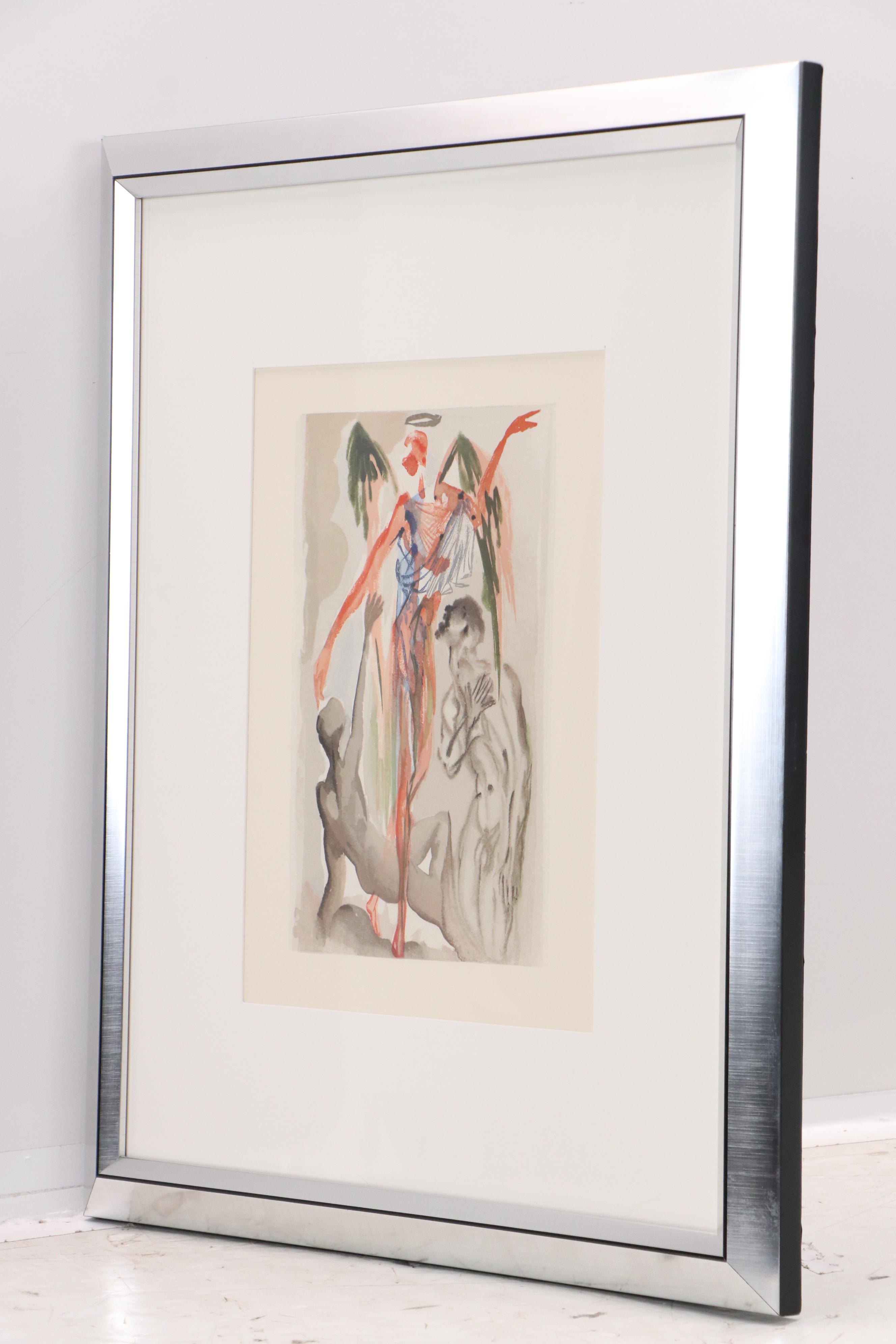 Salvador Dalí Wood Engraving "La Confession de Dante," 1960–1964