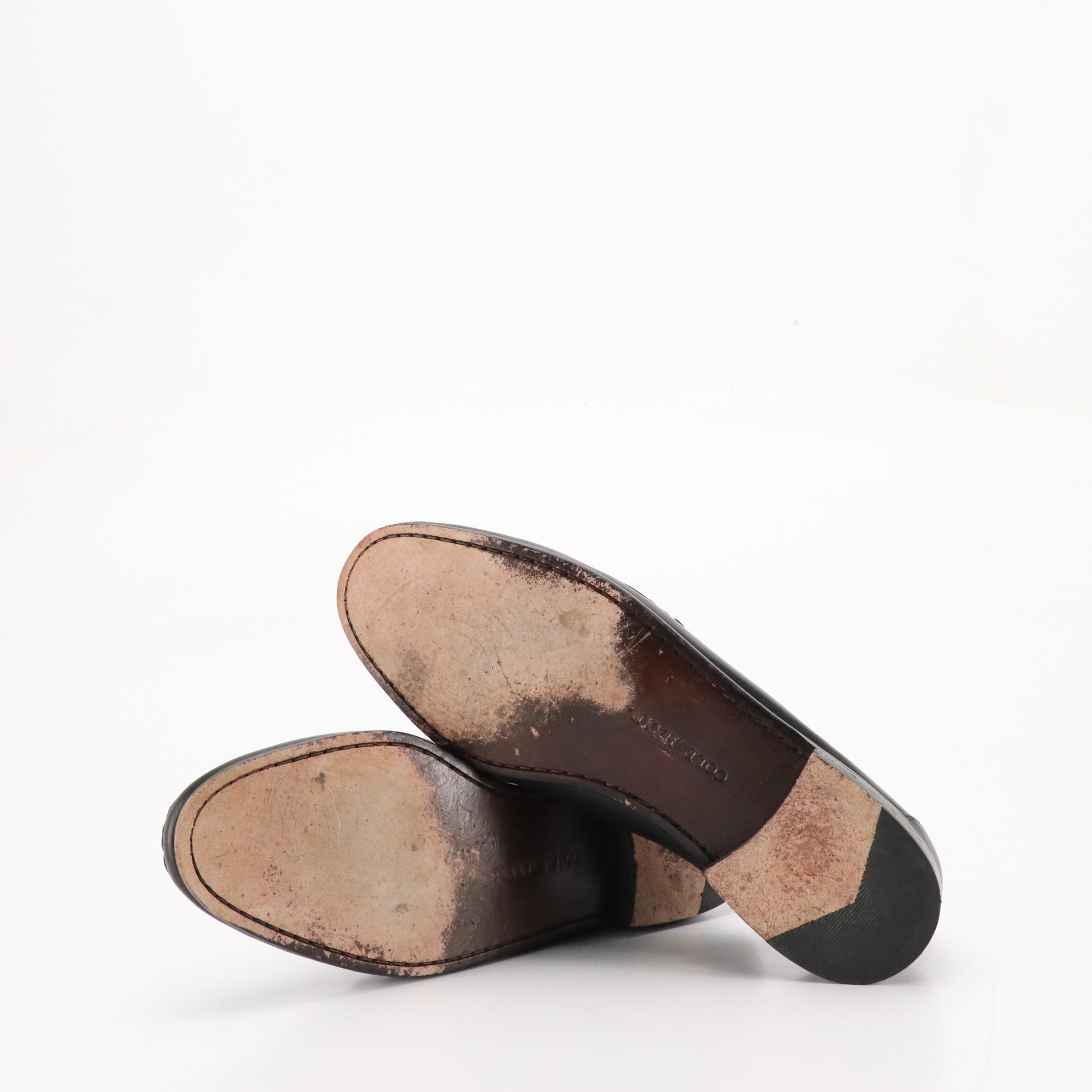 Cole Haan Black Leather Classic Bit Loafers