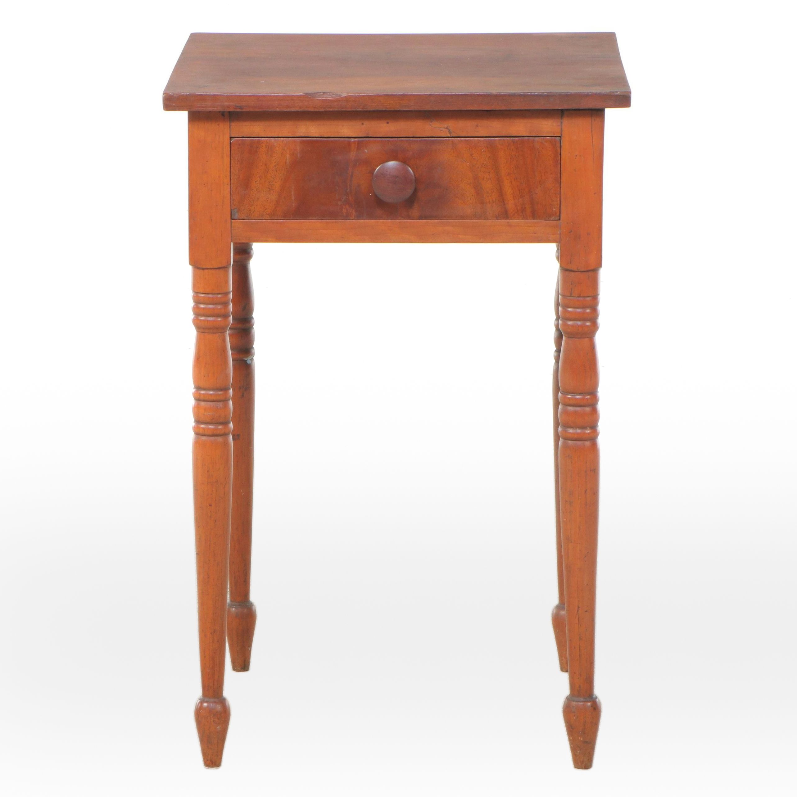 Sheraton Style Single-Drawer Cherry Nightstand