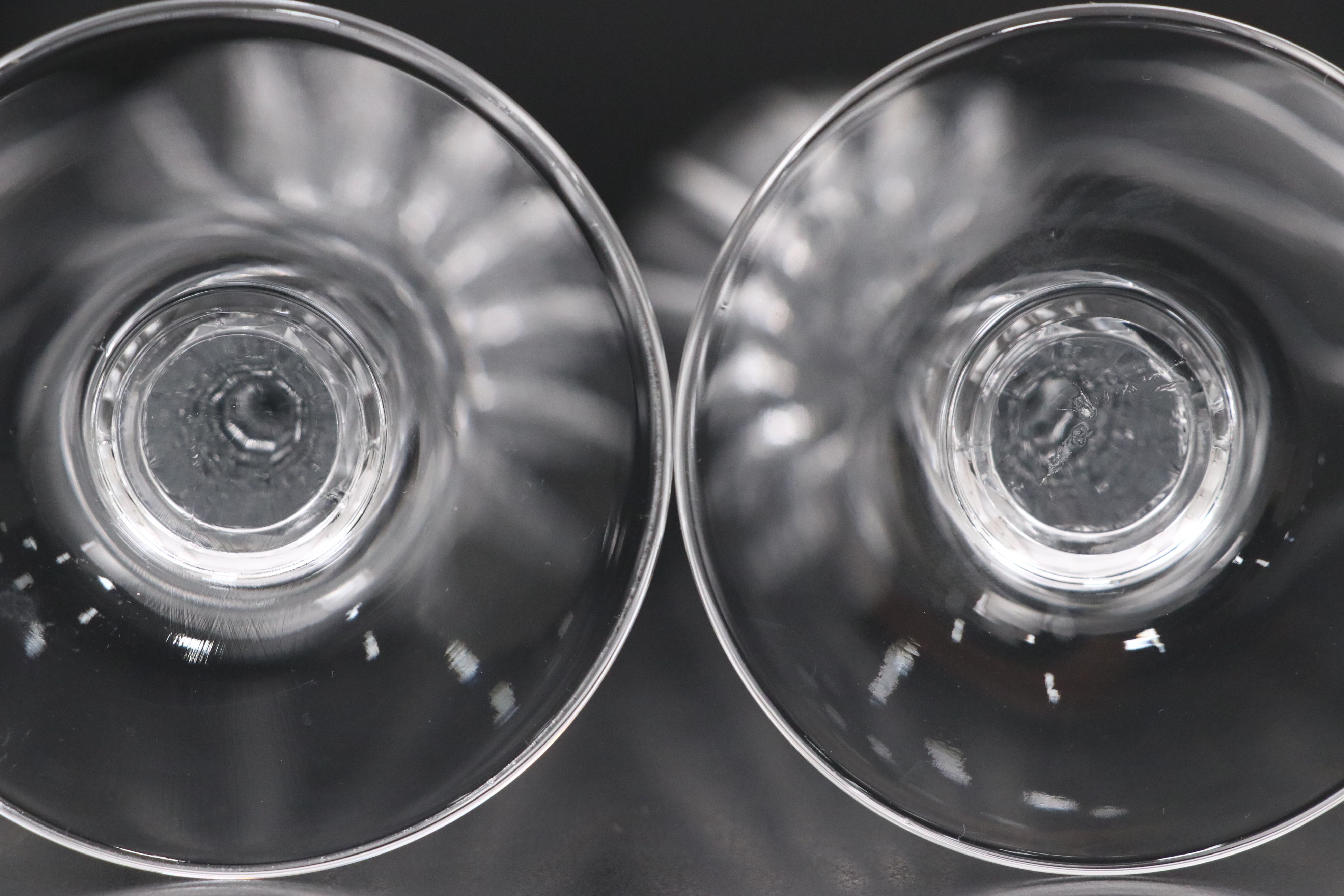 Contemporary Crystal Champagne Flutes