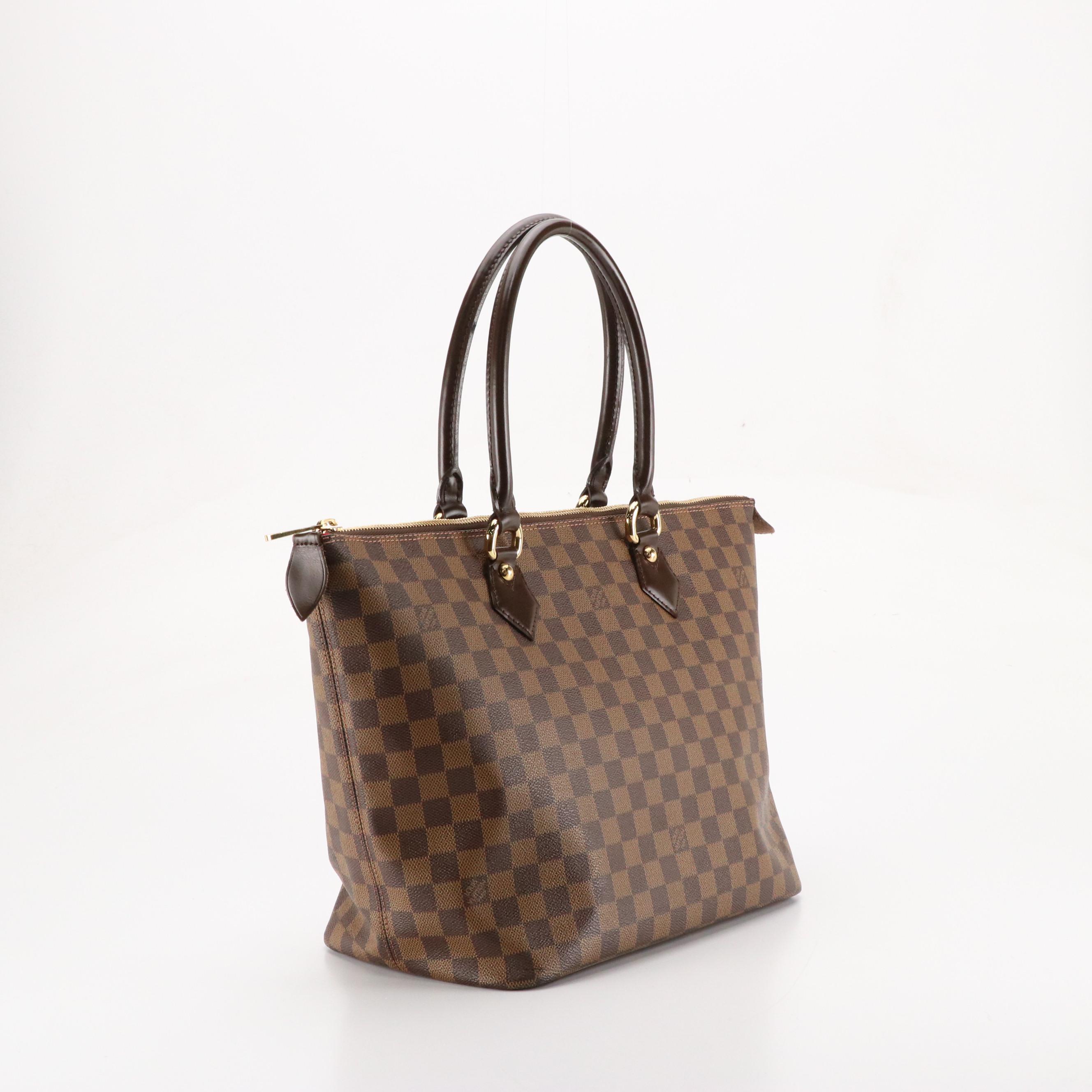 Louis Vuitton Saleya MM Tote in Damier Ebene Coated Canvas