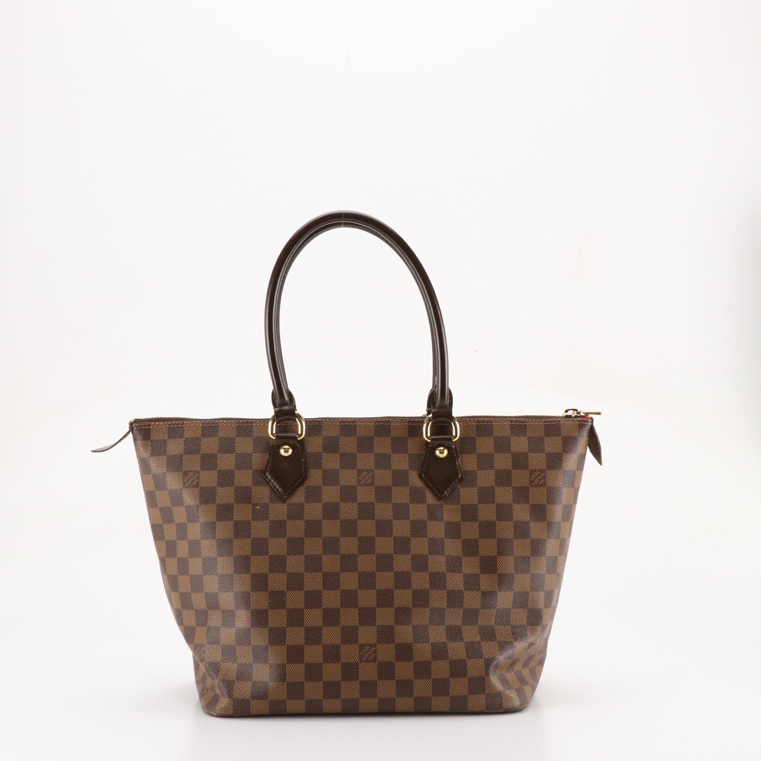 Louis Vuitton Saleya MM Tote in Damier Ebene Coated Canvas