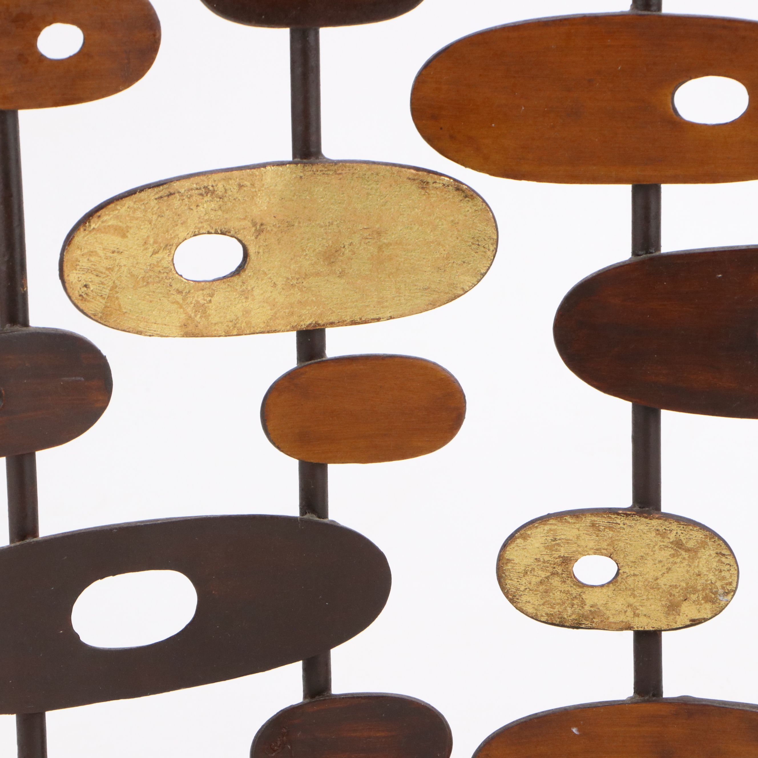 Retro Style Oval Metal Disc Five-Stem Candle Pillar Holder