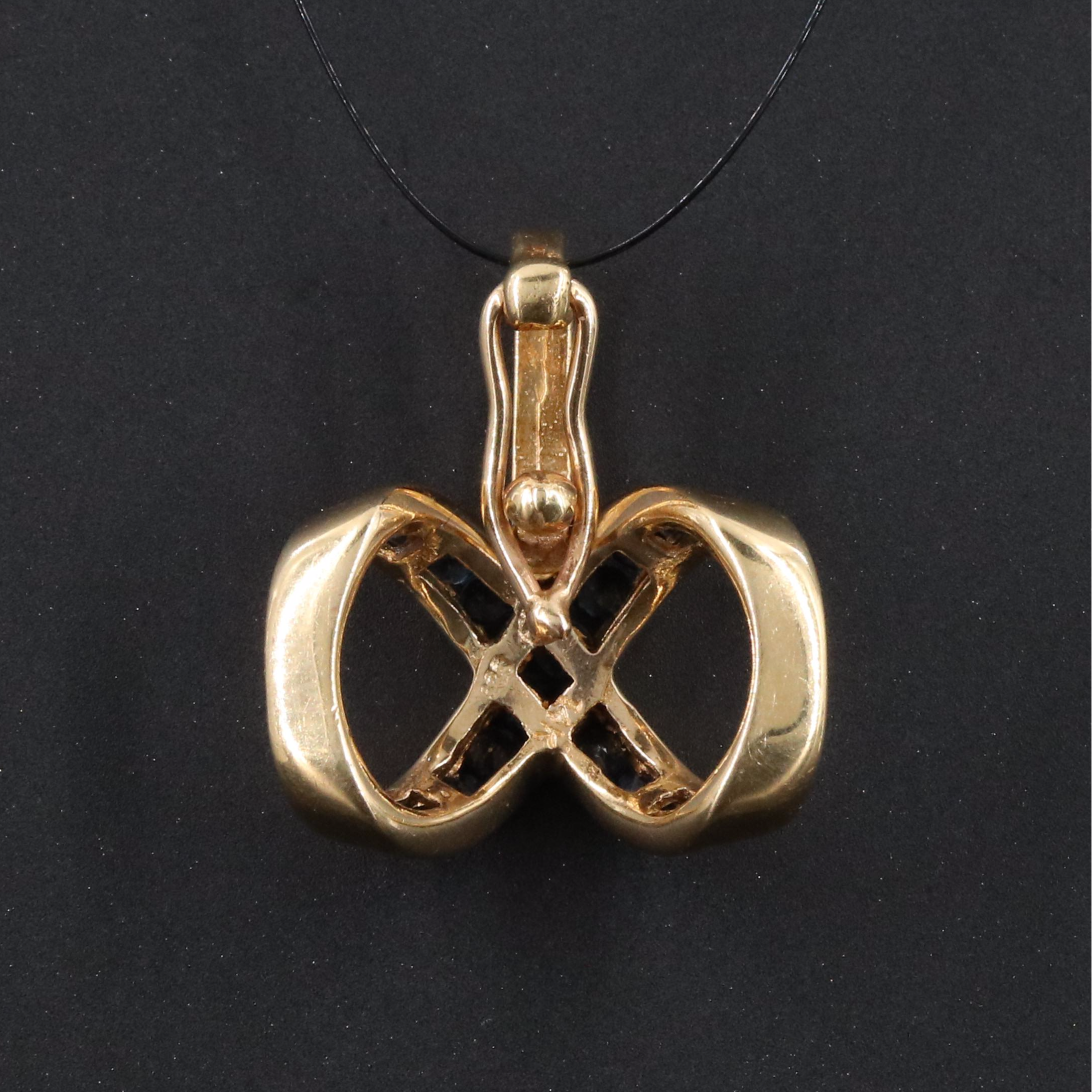 14K Sapphire Infinity Pendant Enhancer