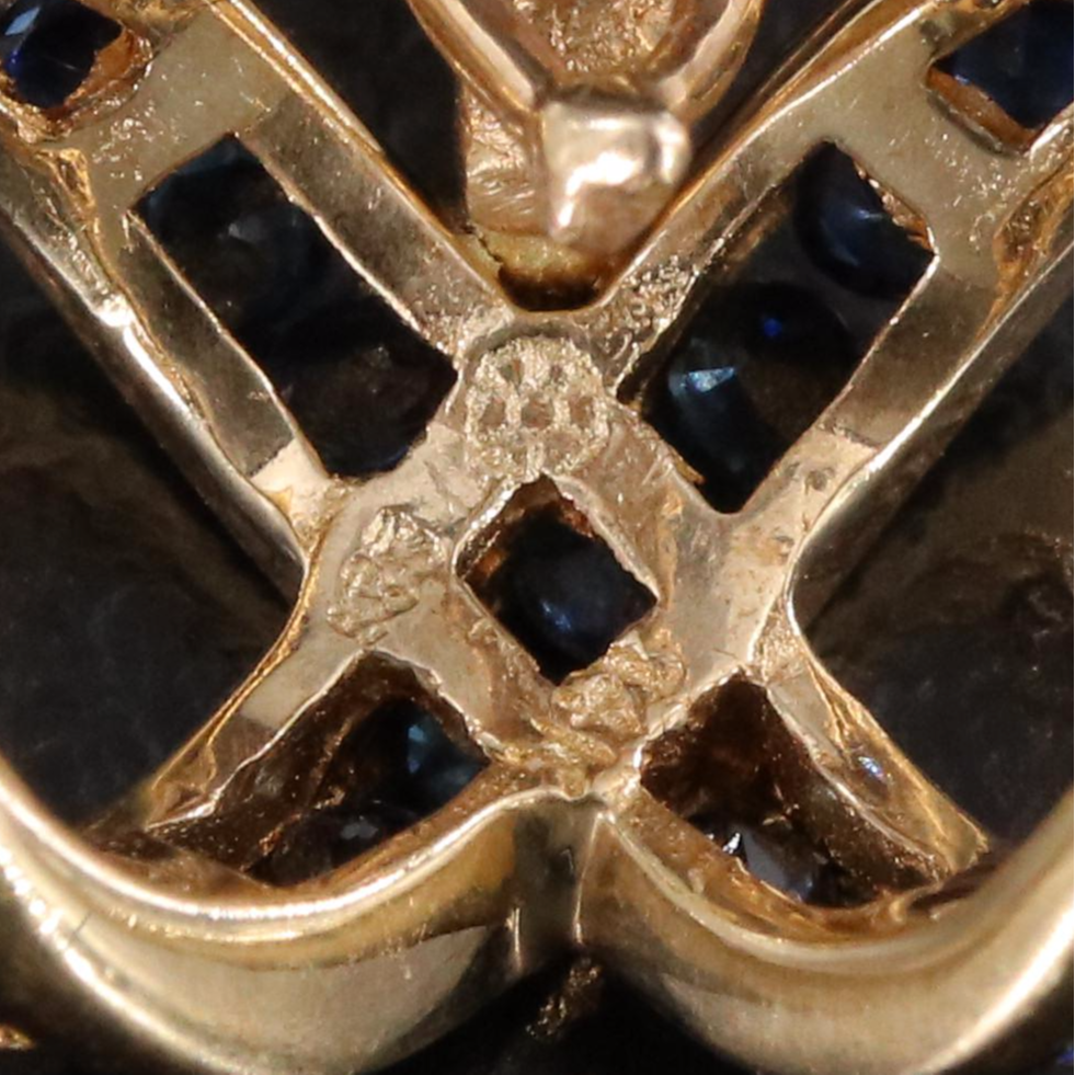 14K Sapphire Infinity Pendant Enhancer