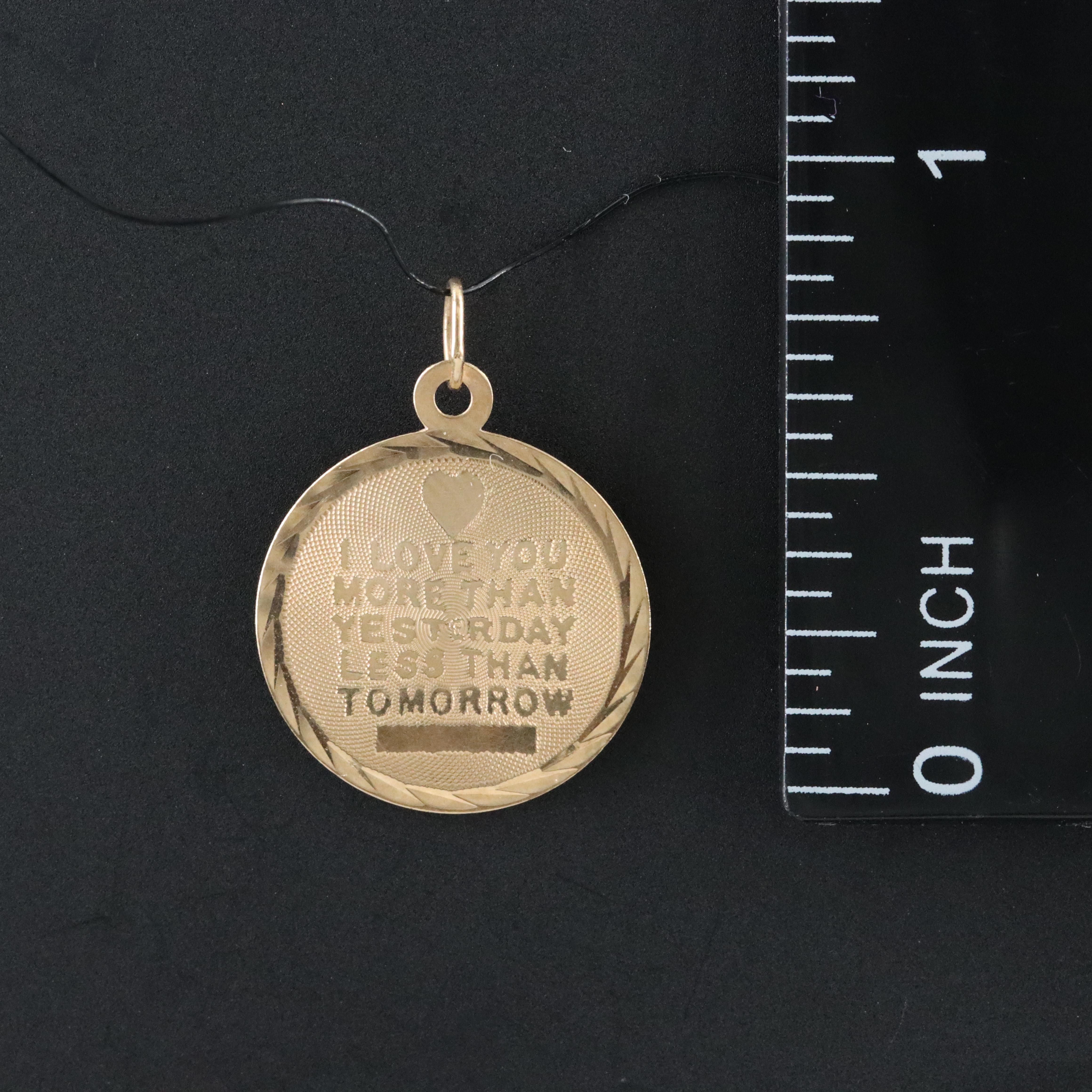 14K "I Love You" Charm Pendant