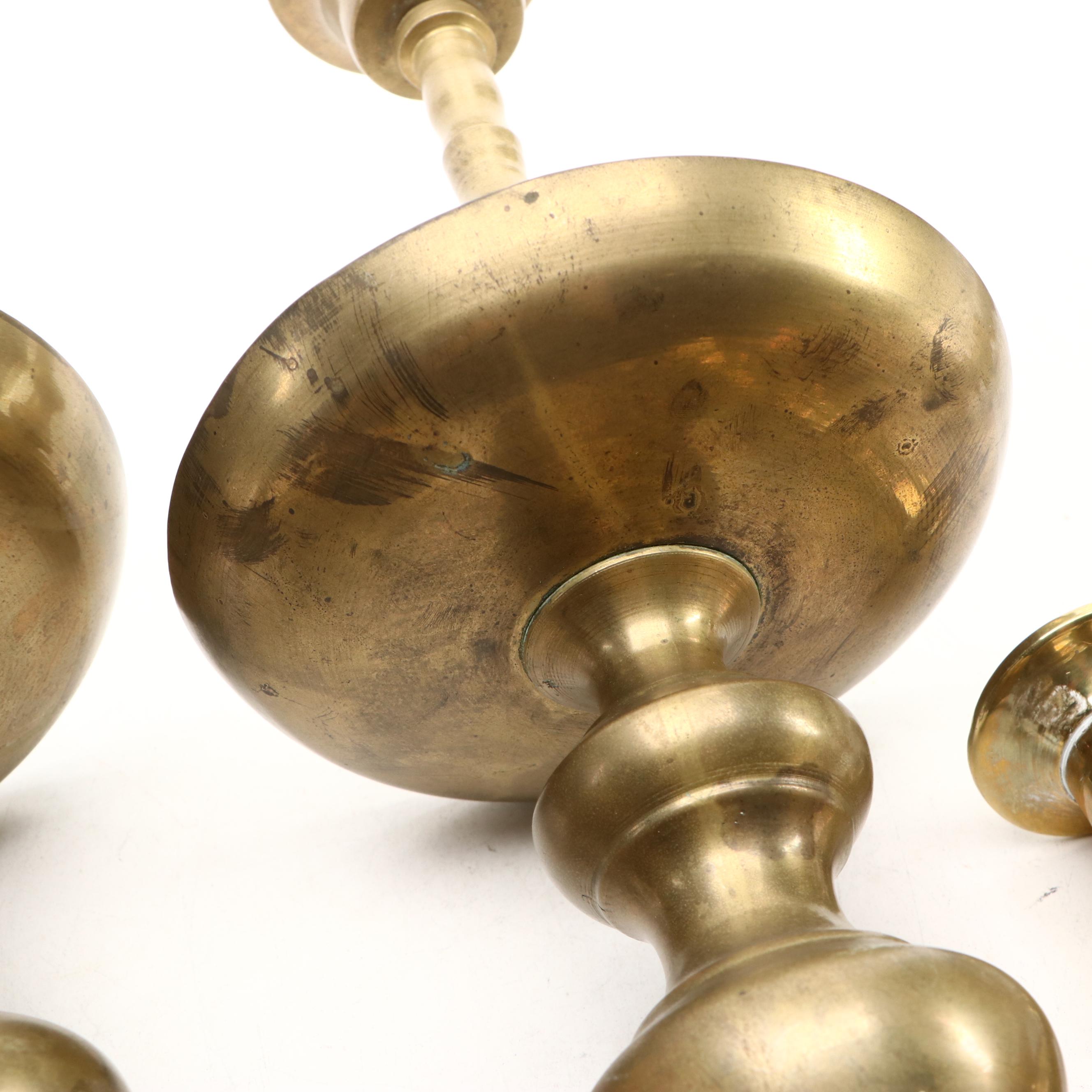 Regency Style Brass Beehive Candlesticks, Dutch Baroque Wall Sconce and More