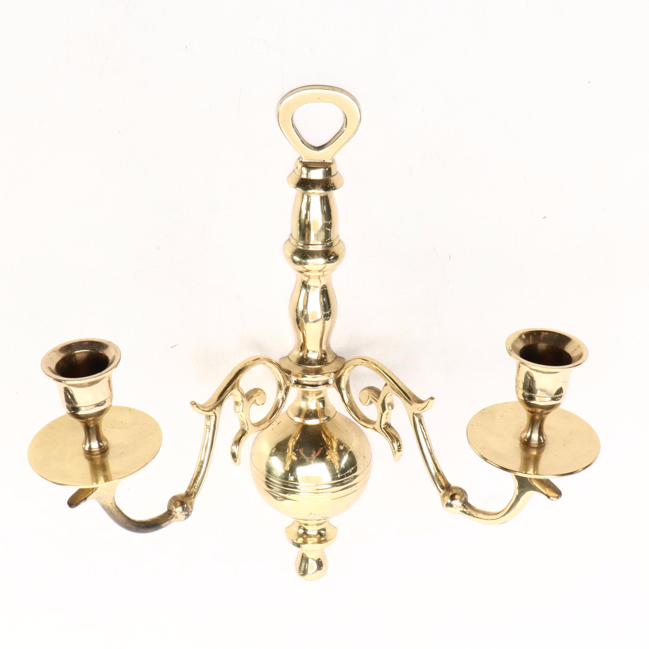 Regency Style Brass Beehive Candlesticks, Dutch Baroque Wall Sconce and More
