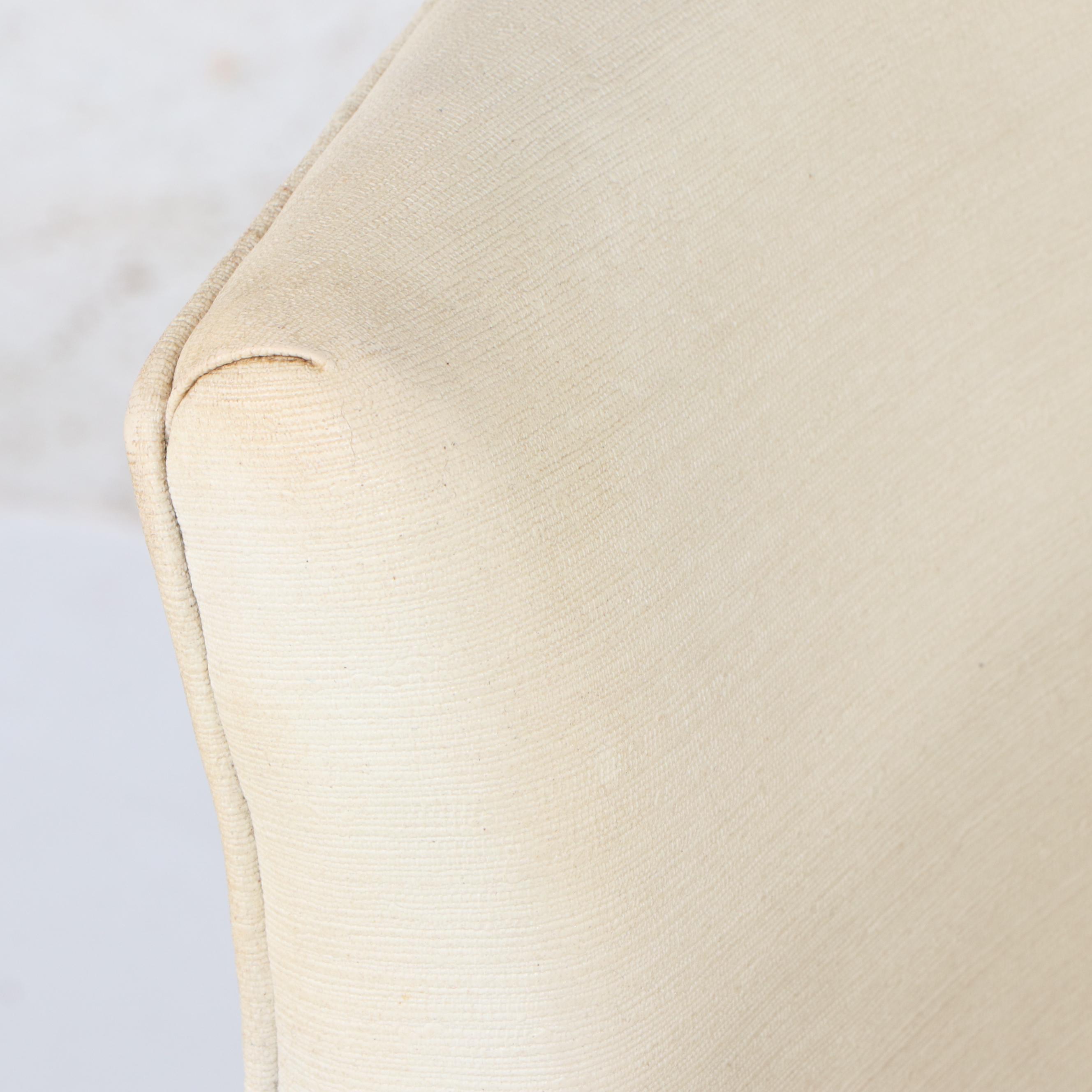 Napoleon III Style Upholstered Tufted Backed Armchair with Nailhead Trim