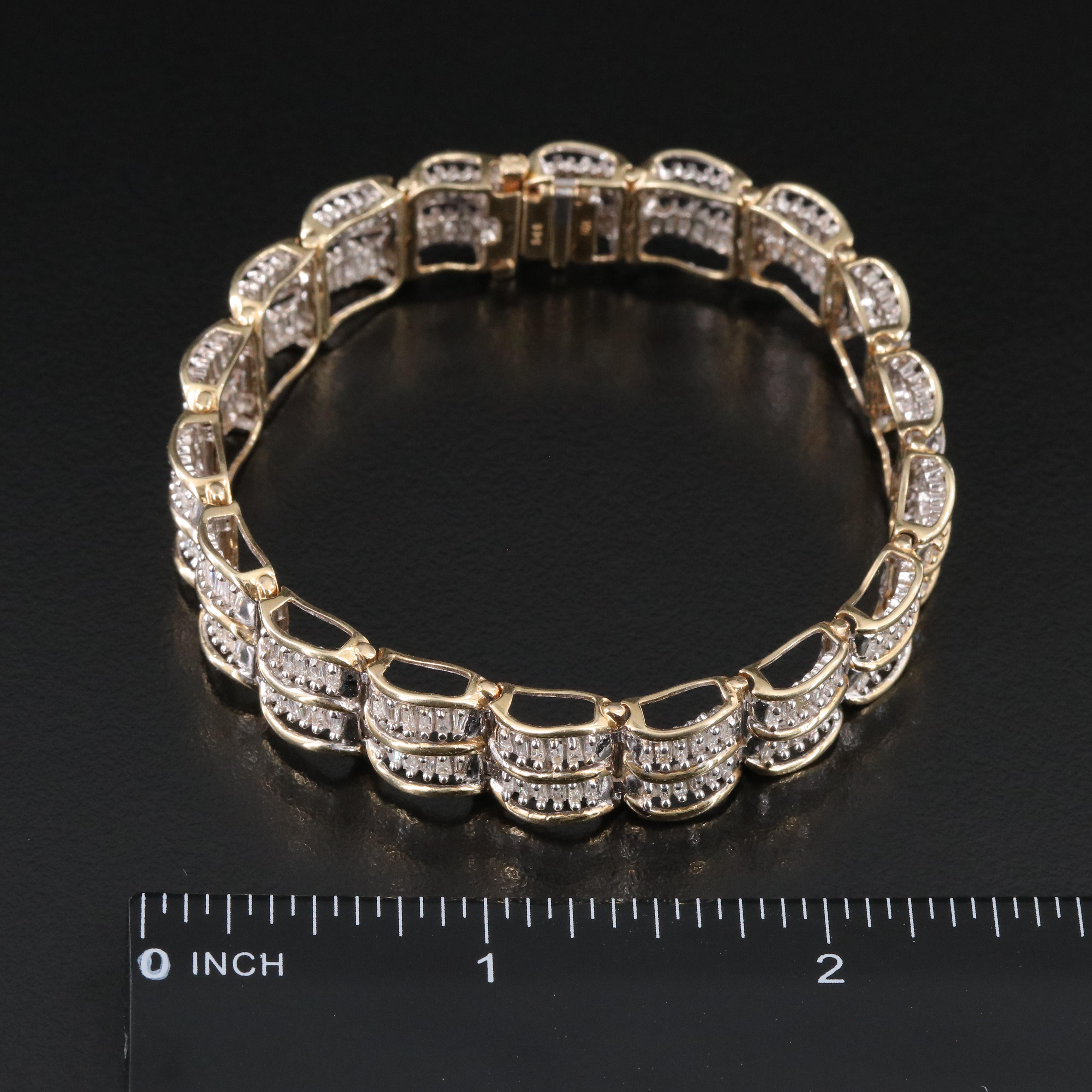 14K 3.00 CTW Diamond Ribbon Bracelet