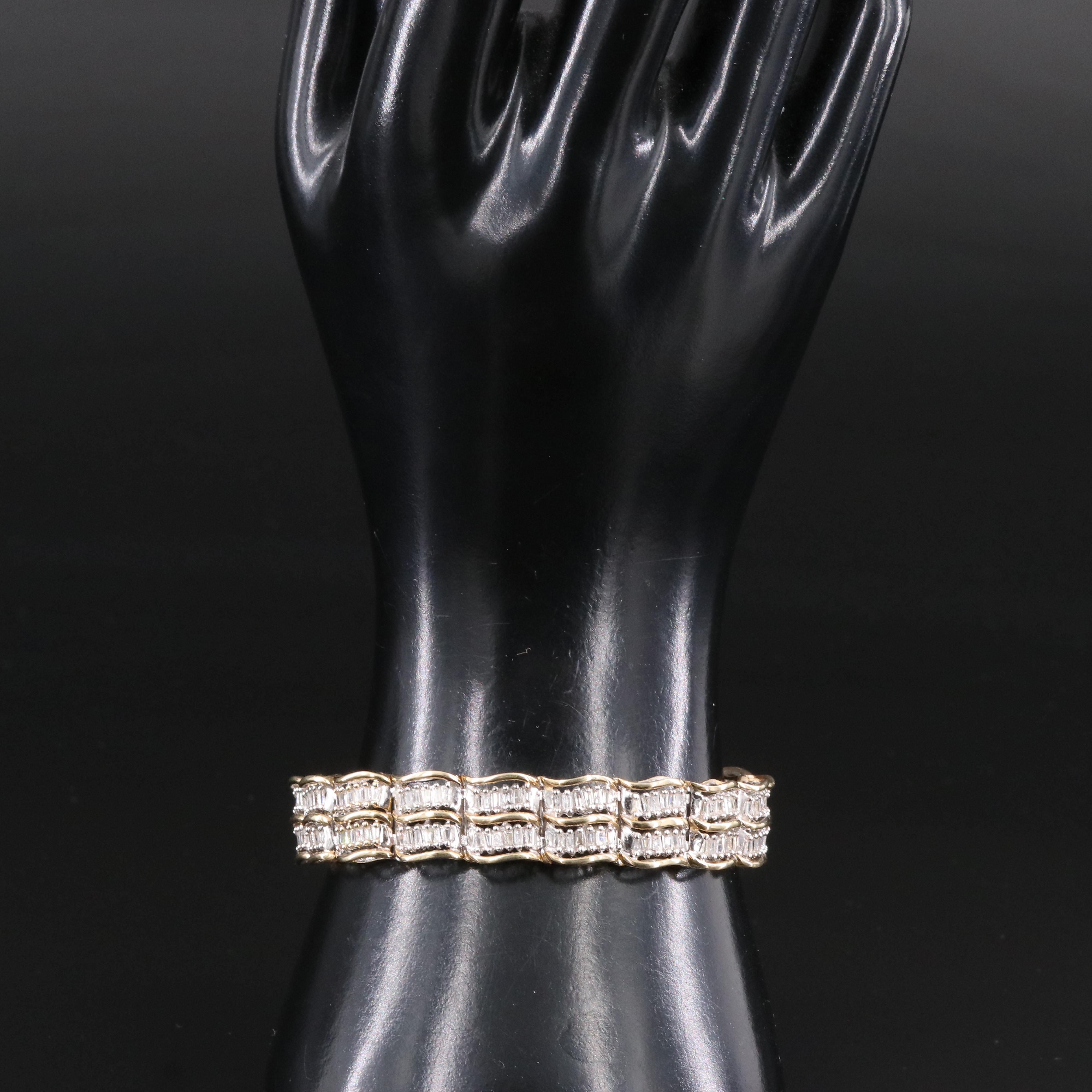 14K 3.00 CTW Diamond Ribbon Bracelet