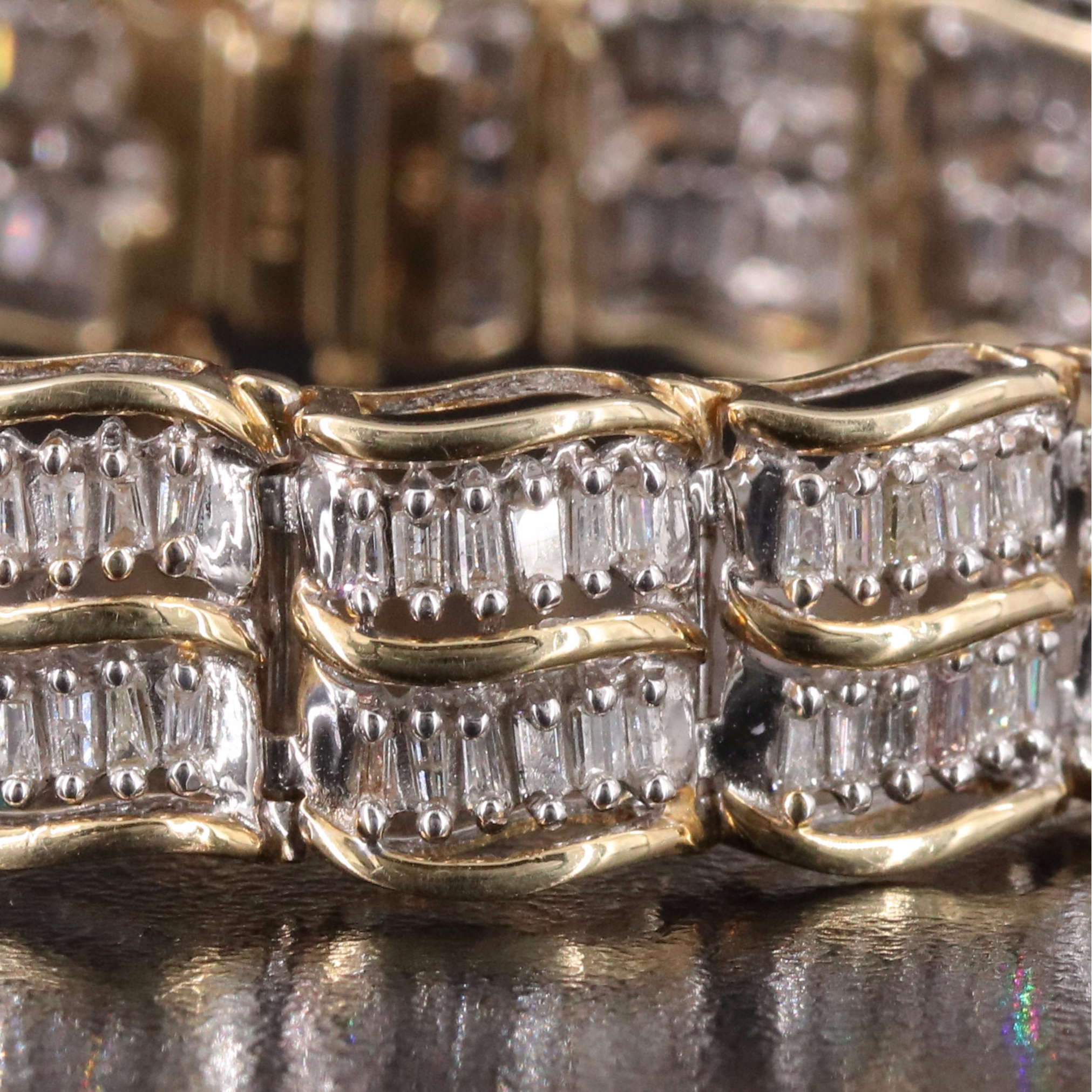 14K 3.00 CTW Diamond Ribbon Bracelet