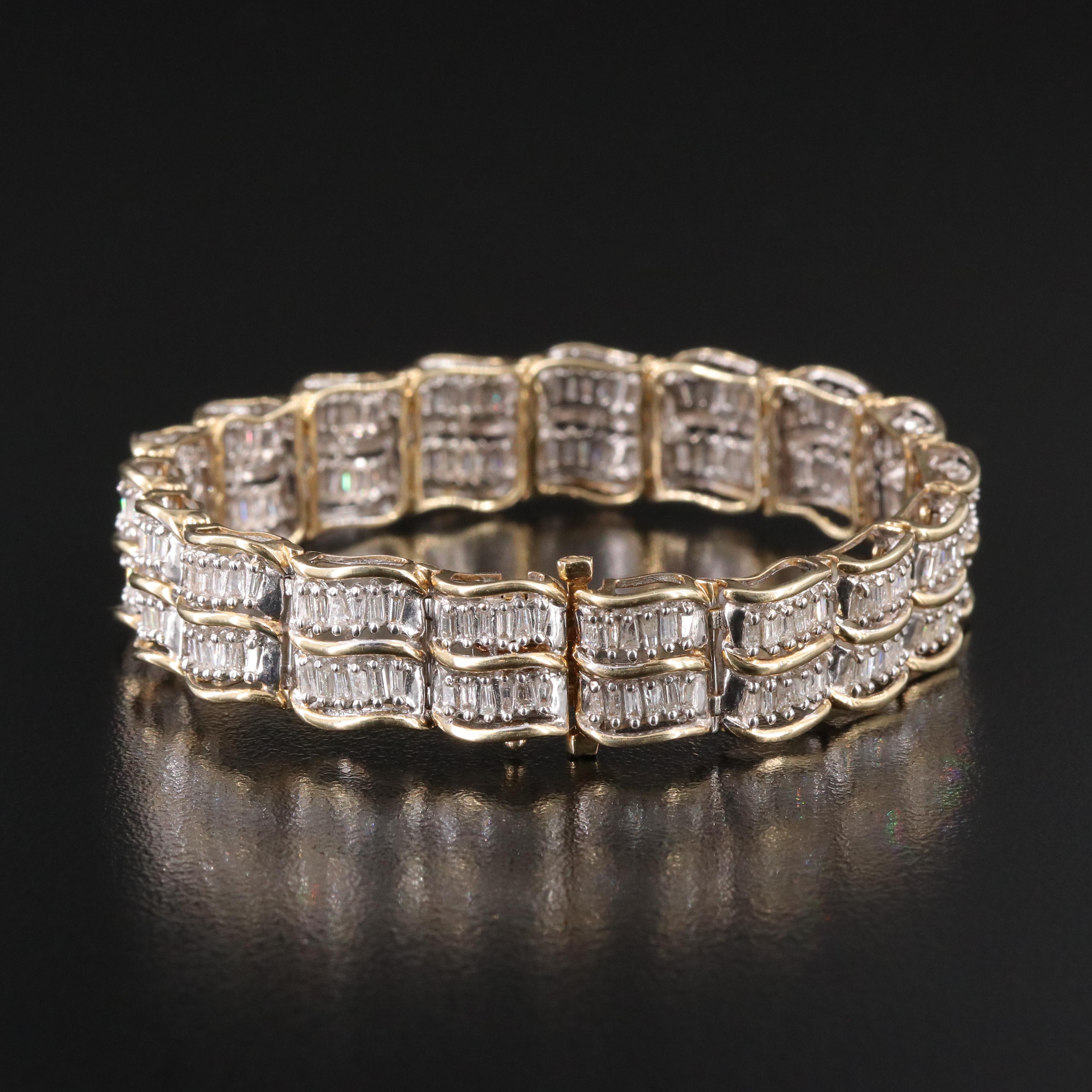 14K 3.00 CTW Diamond Ribbon Bracelet
