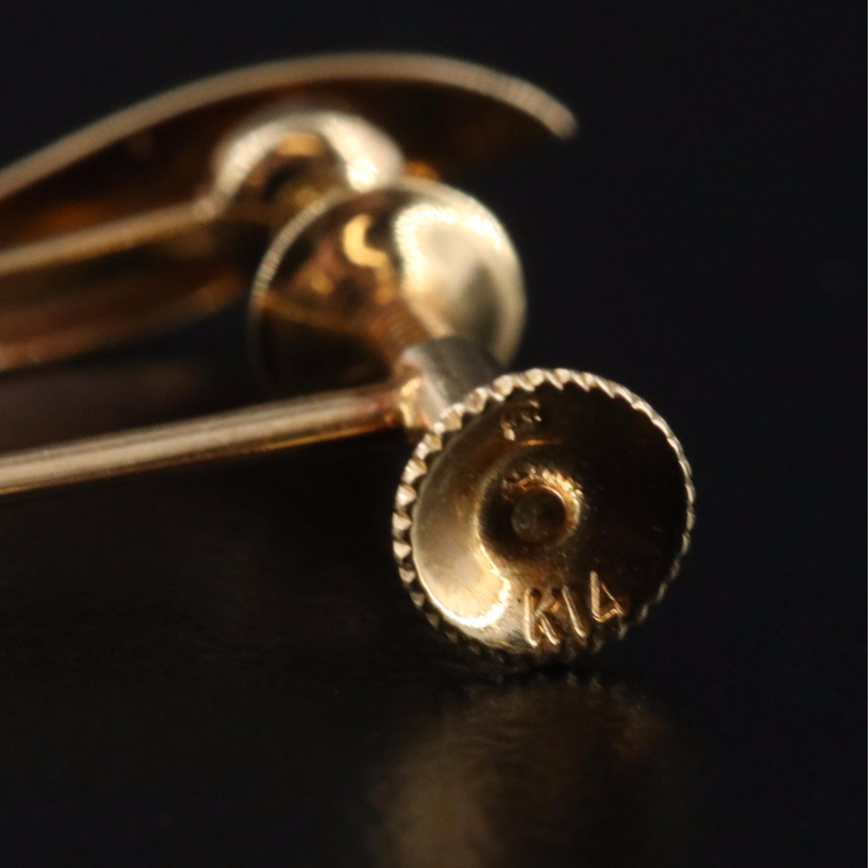 Mikimoto 14K Pearl Screw Back Drop Earrings