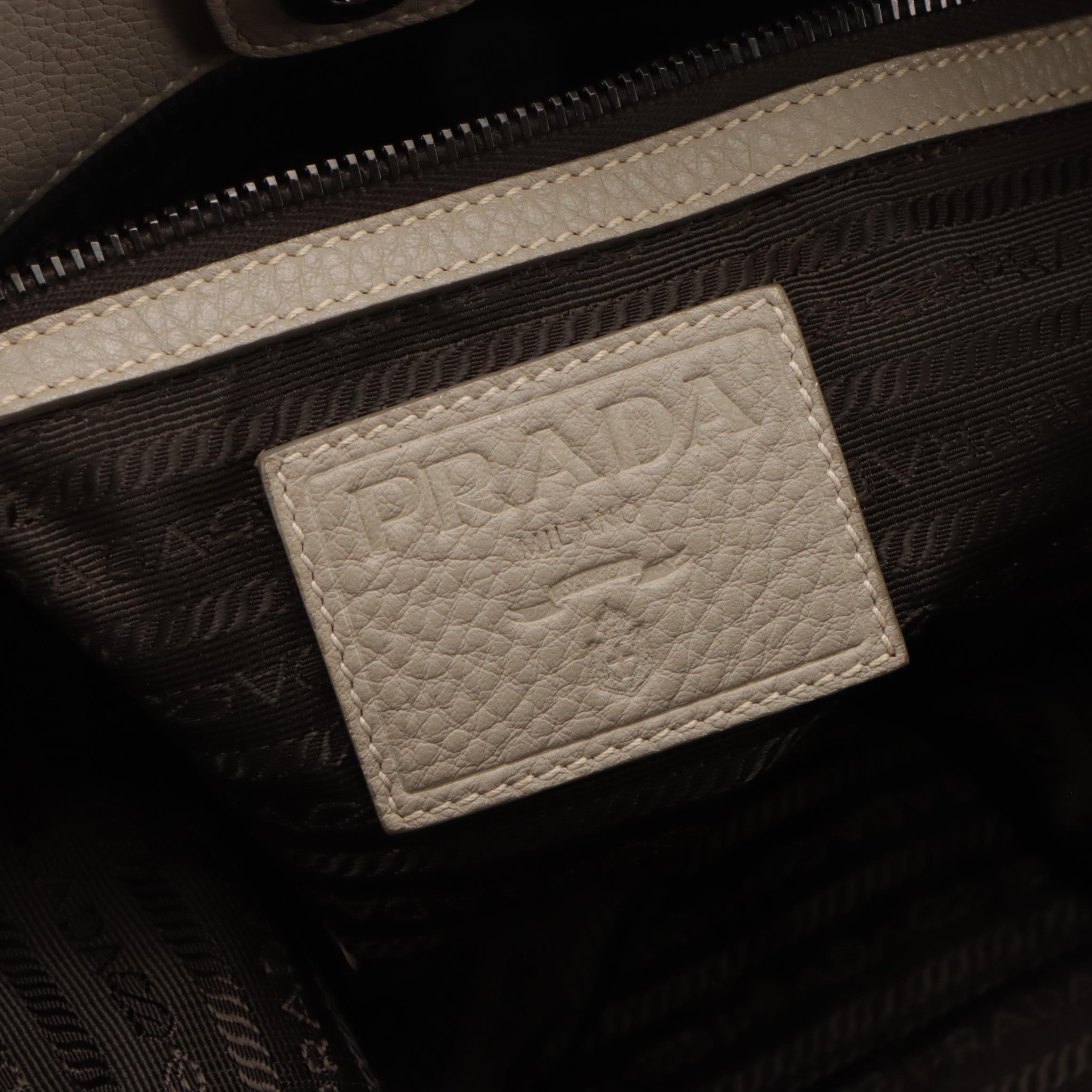 Prada Vitello Daino Leather Large Two-Way Tote Bag