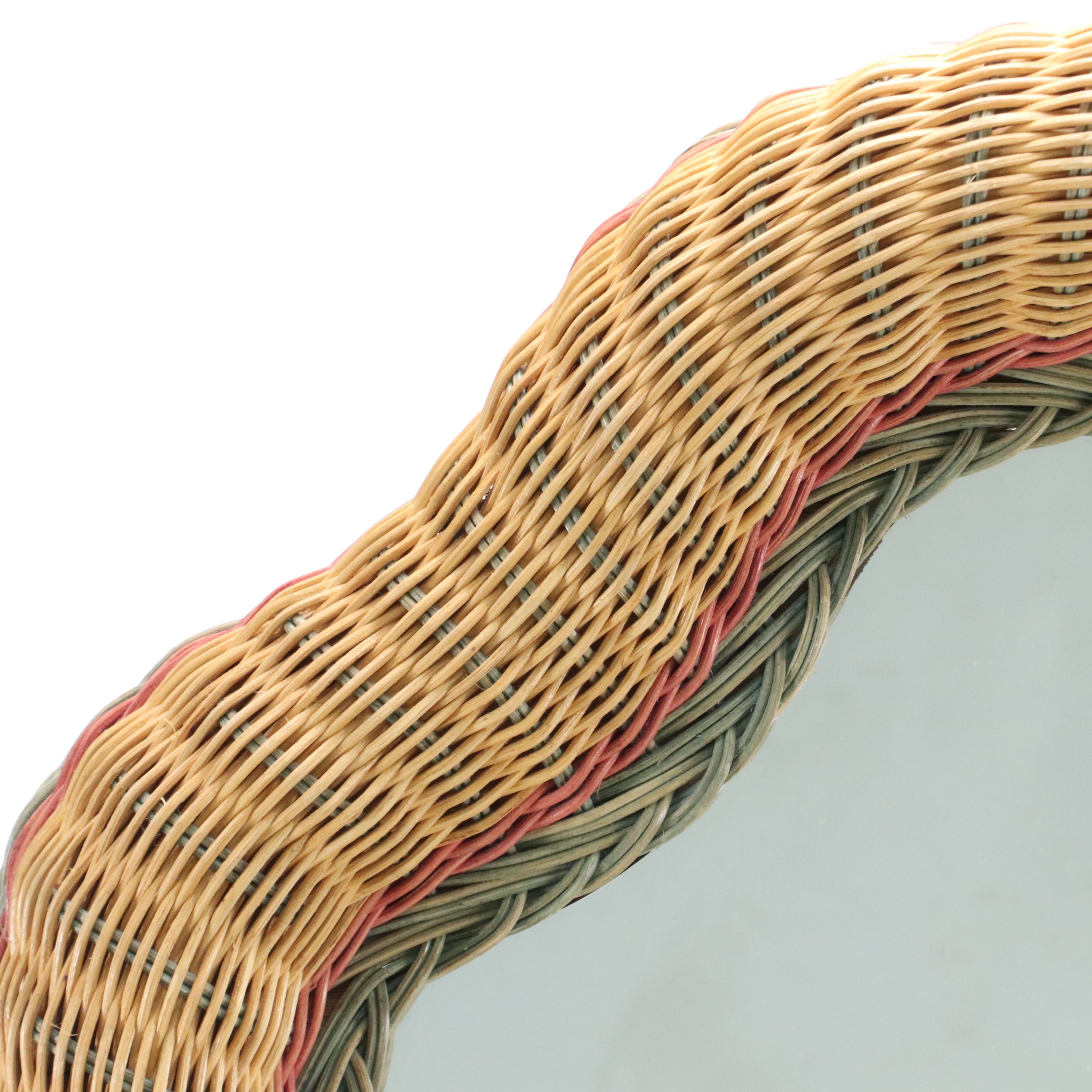 Wicker Arch Frame Wall Mirror