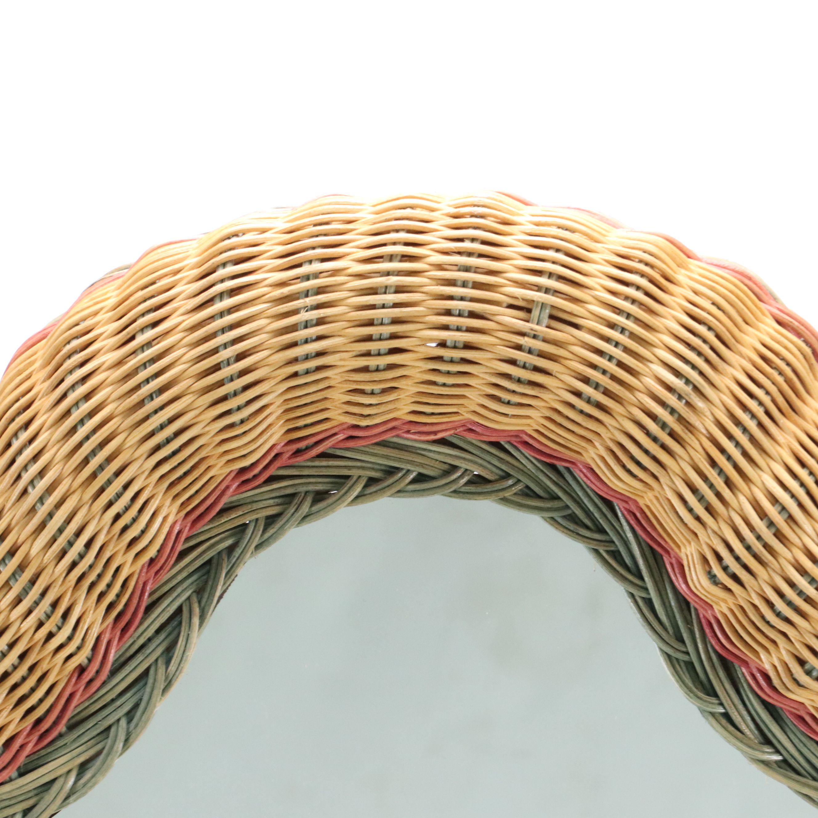 Wicker Arch Frame Wall Mirror