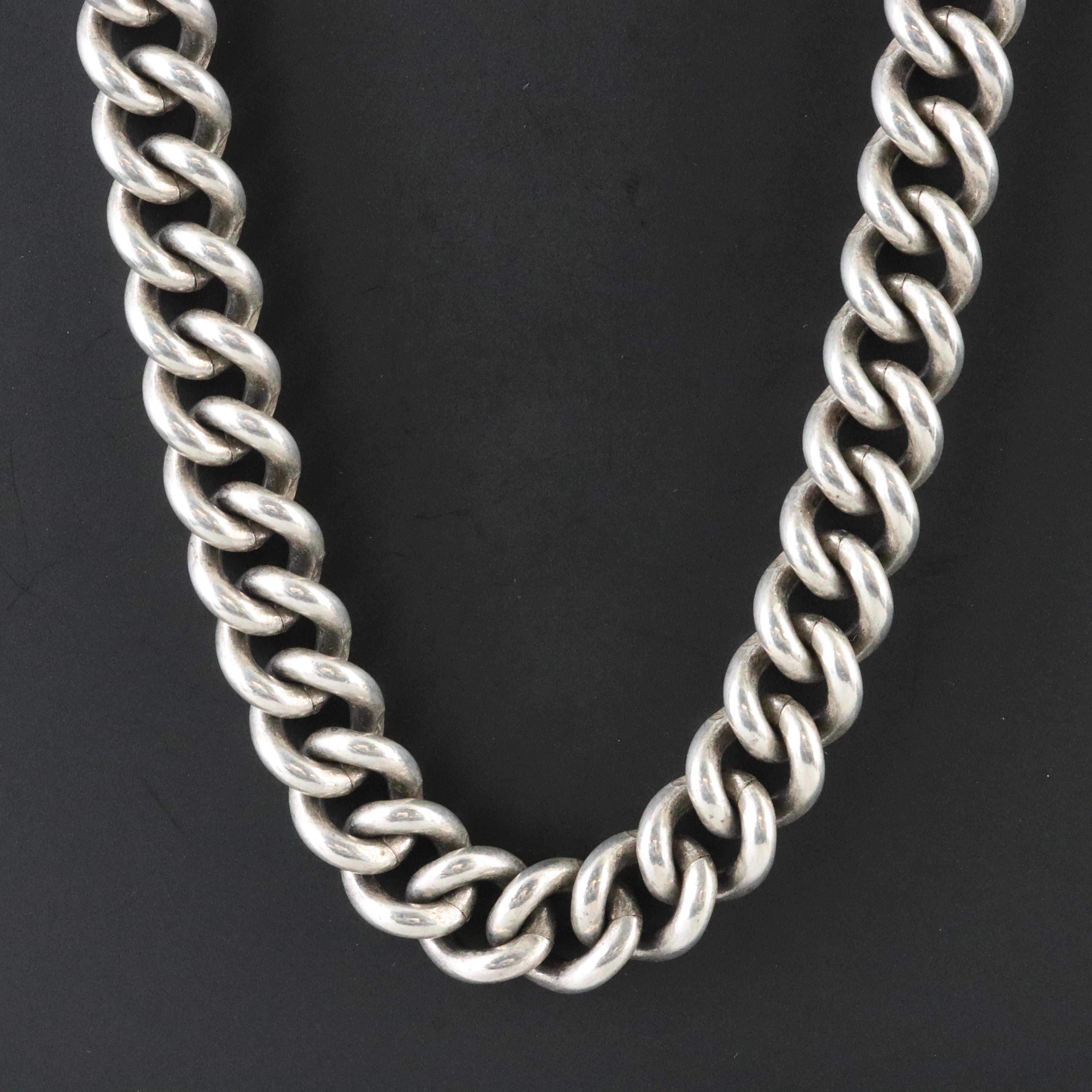 Sheryl Lowe Sterling Curb Chain Necklace