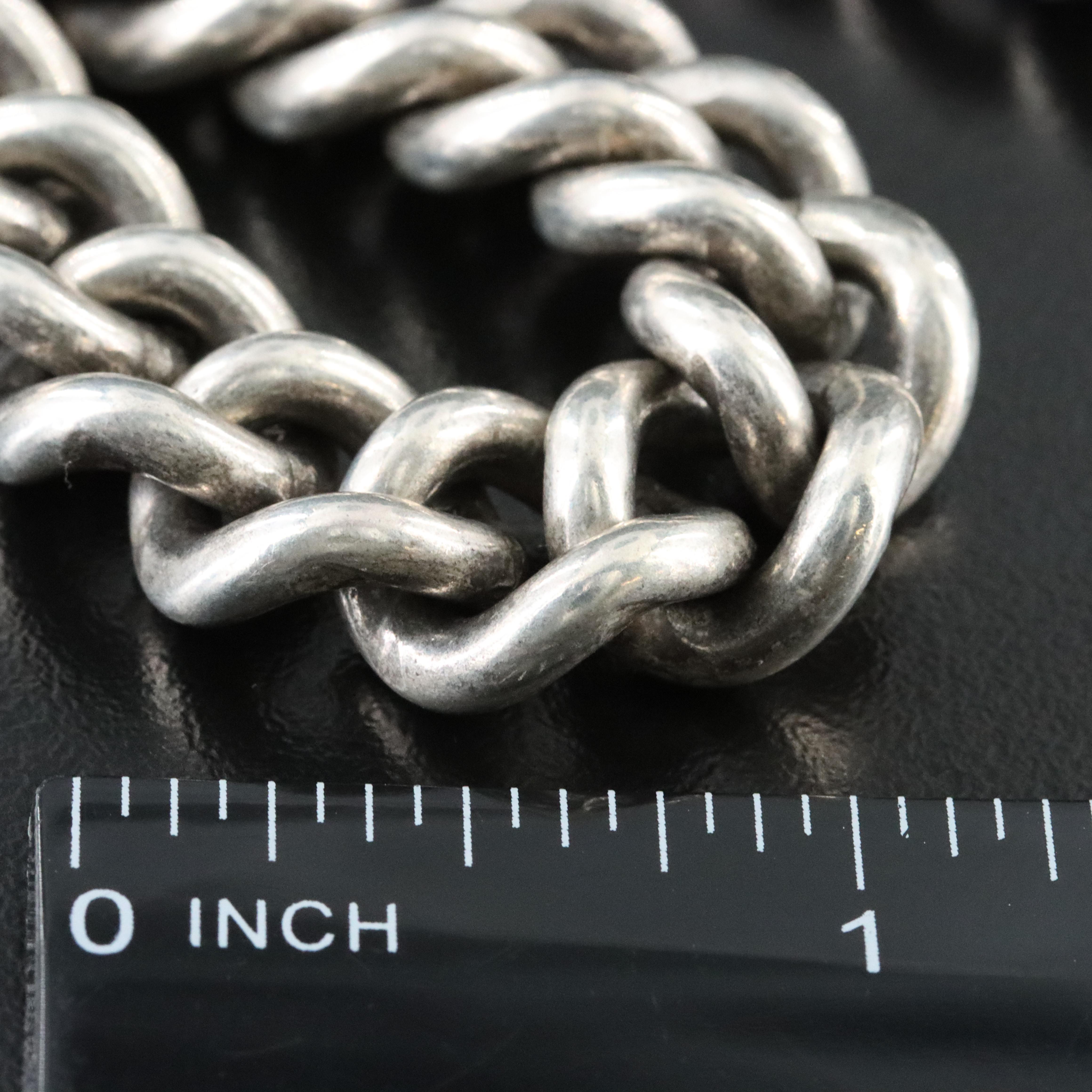 Sheryl Lowe Sterling Curb Chain Necklace